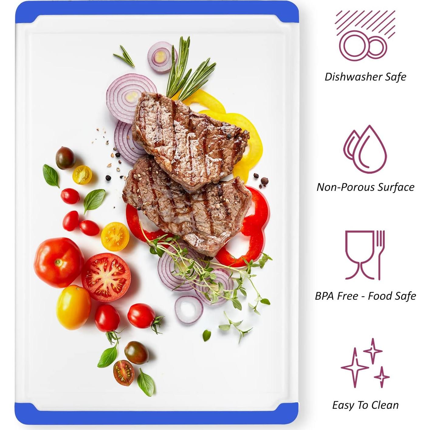 Tabla de Cortar Grande Belwares Azul Antideslizante 45x30 cm