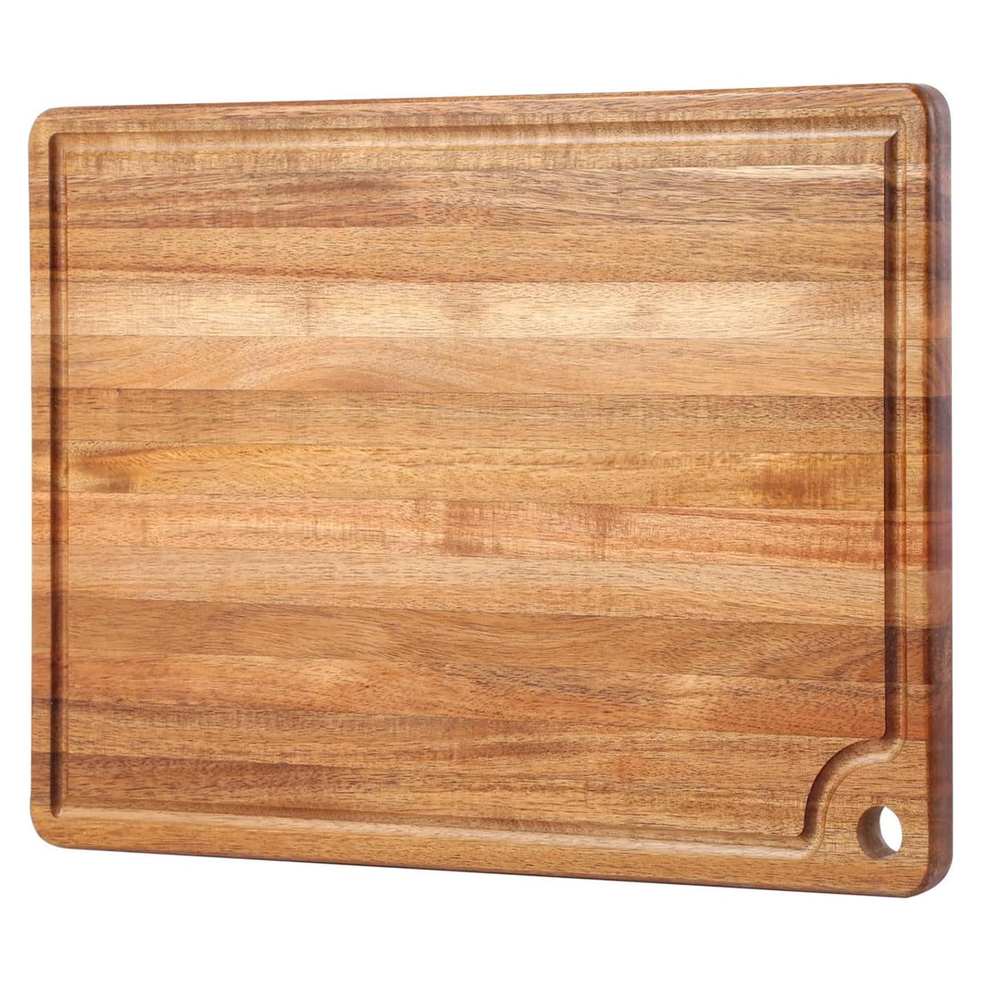 Tabla de Cortar Grande de Madera de Acacia Caperci 45.72x30.48cm