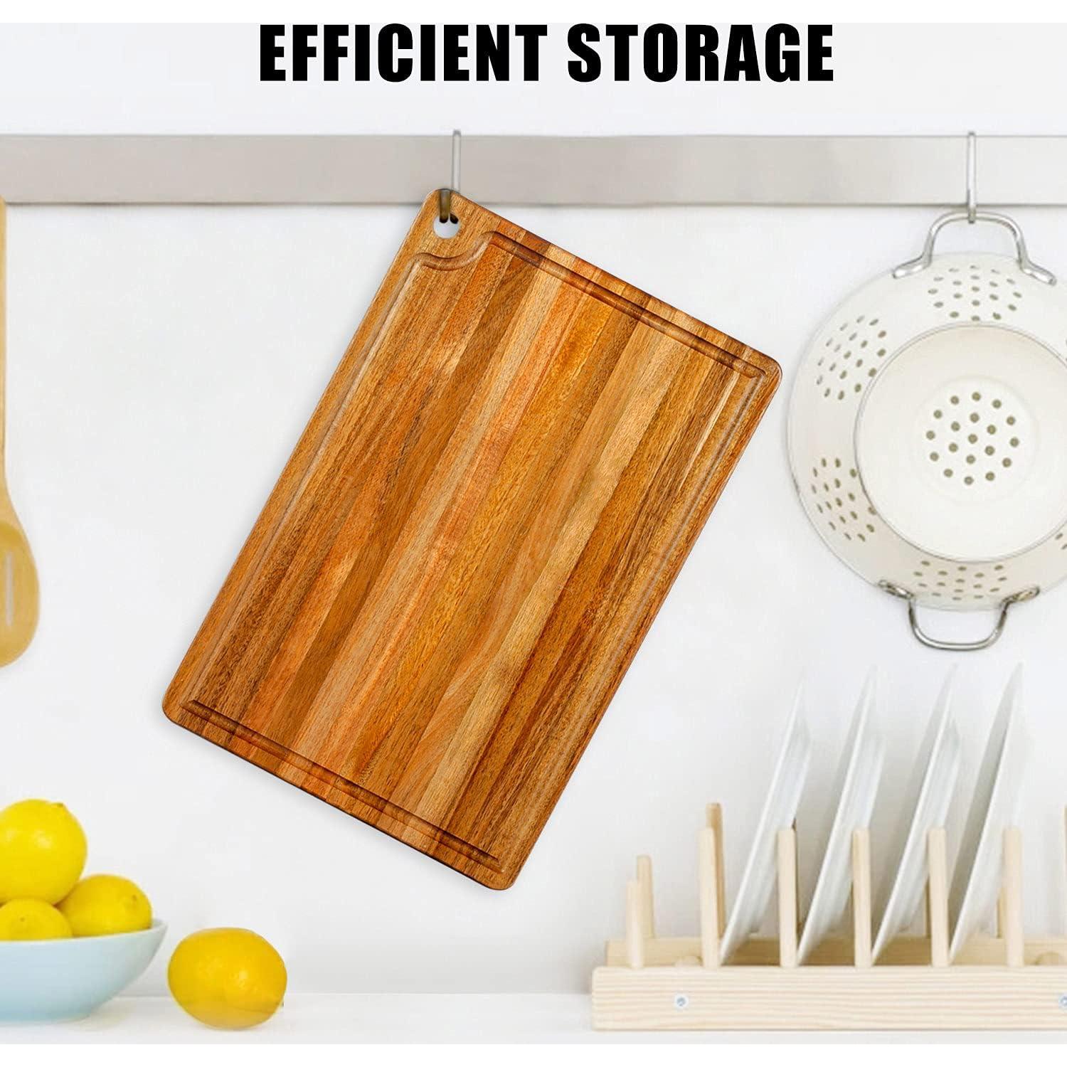 Tabla de Cortar Grande de Madera de Acacia Caperci 45.72x30.48cm