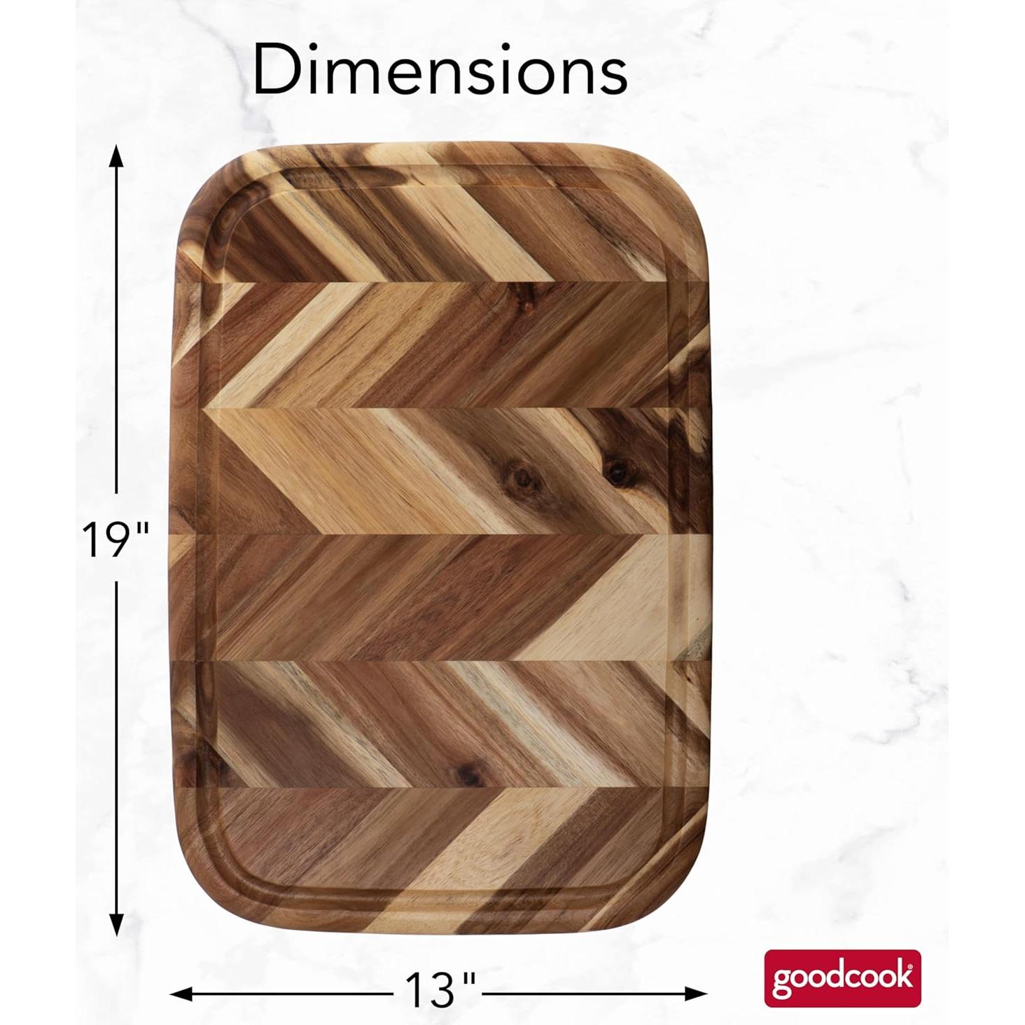Tabla de Carving GoodCook Herringbone 49.5x34.8cm Acacia