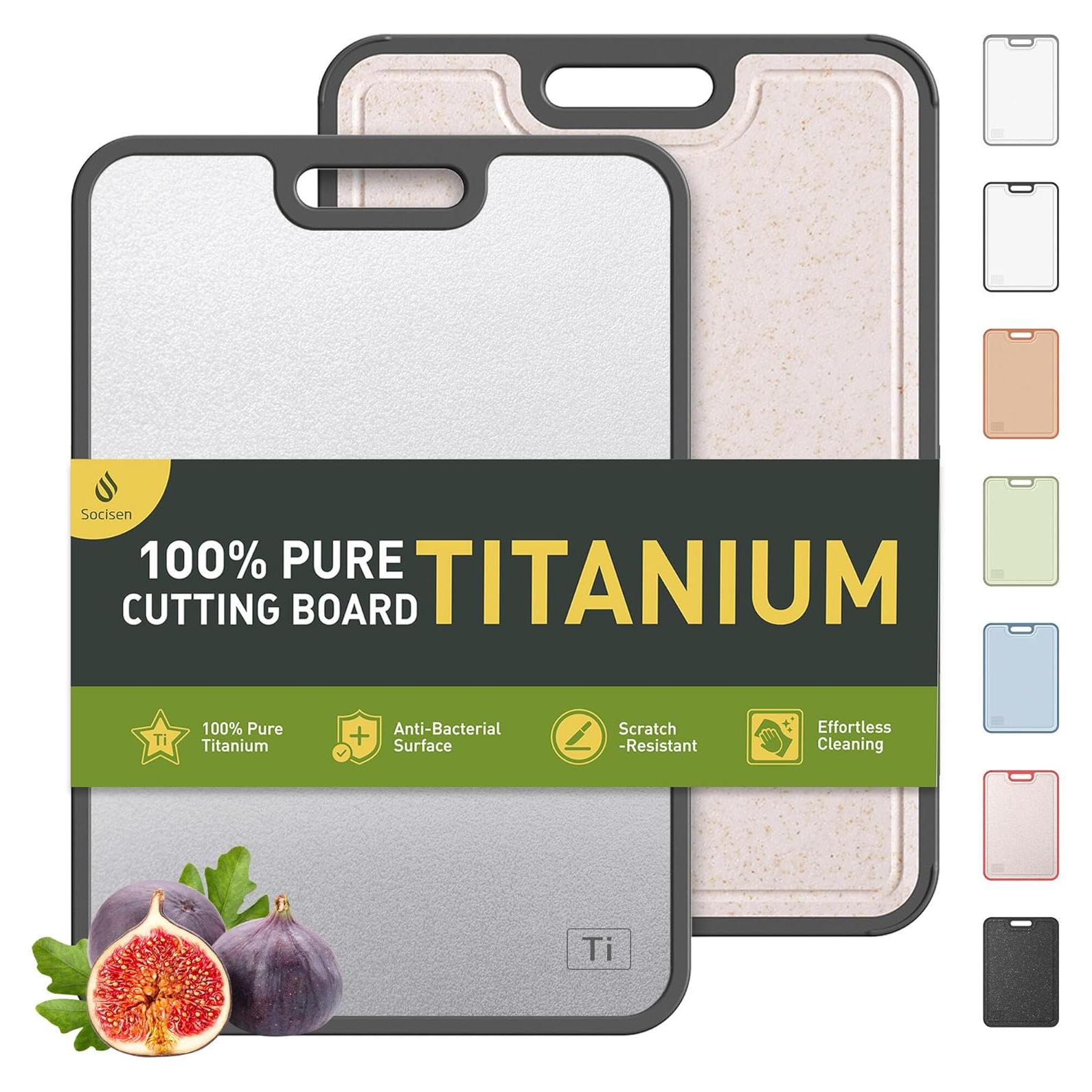 Tabla de Cortar de Titanio Socisen Grande 38.6x26.4cm Antideslizante