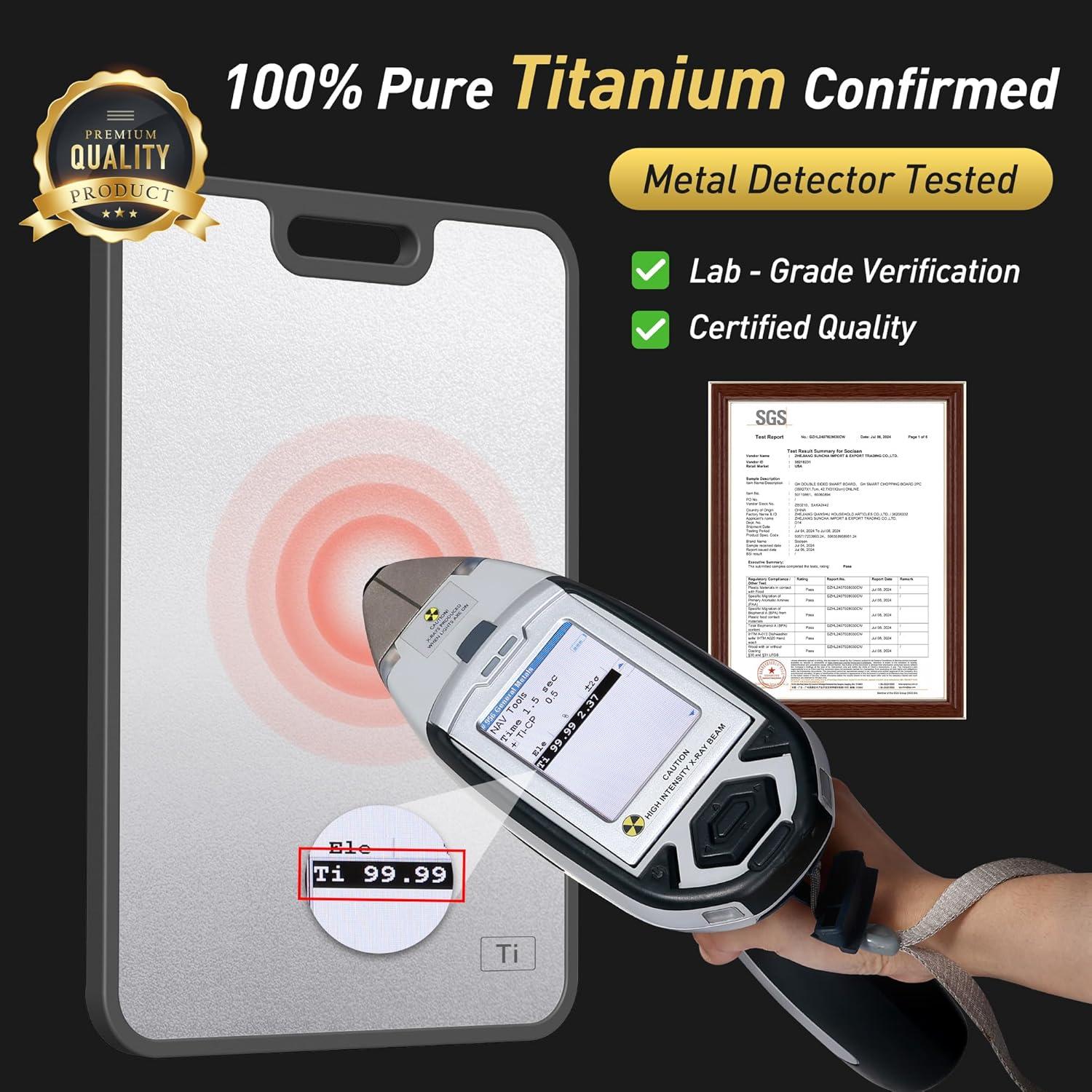 Tabla de Cortar de Titanio Socisen Grande 38.6x26.4cm Antideslizante