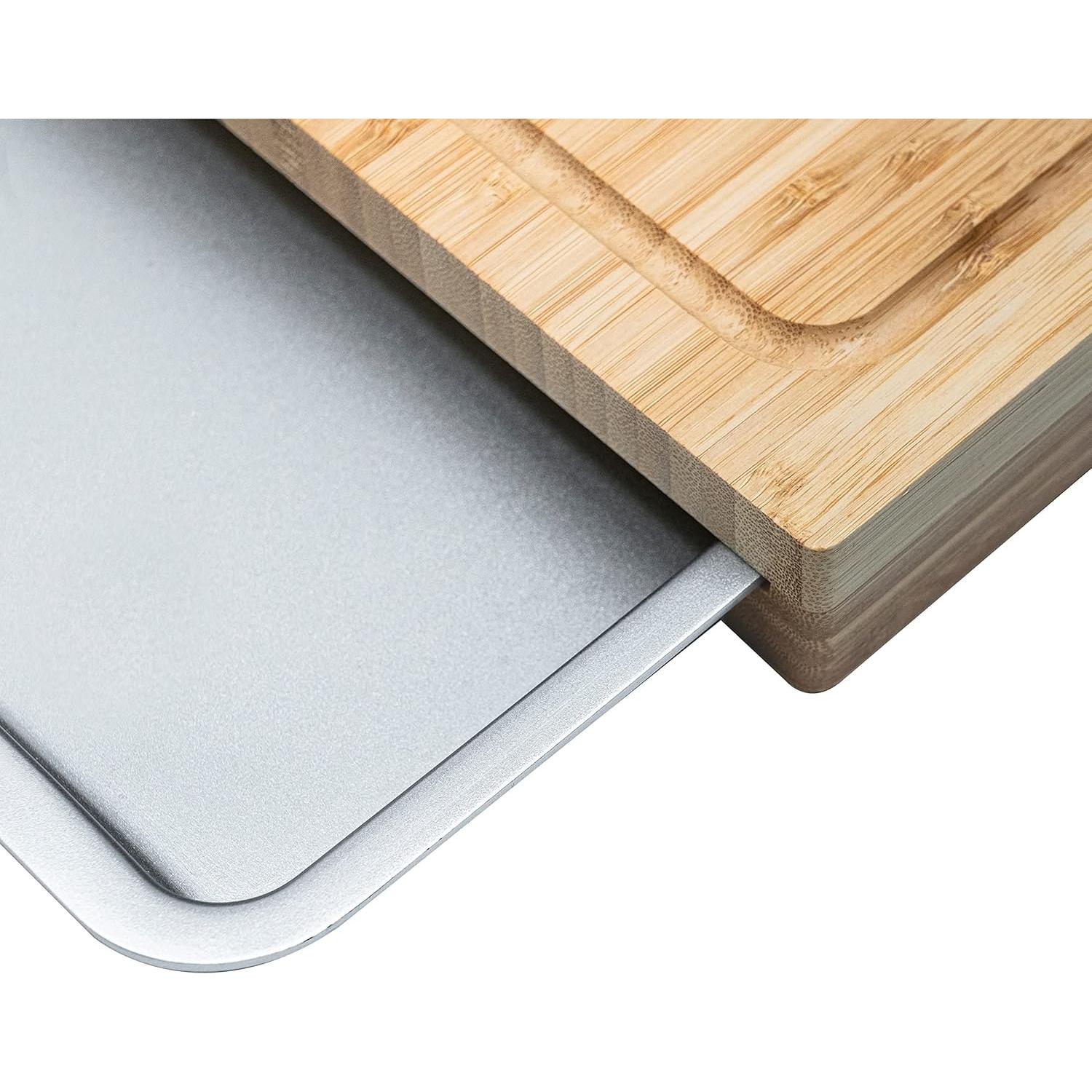 Tabla de Cortar de Bambú Cuisinart CPK-4884 con Bandeja Inoxidable