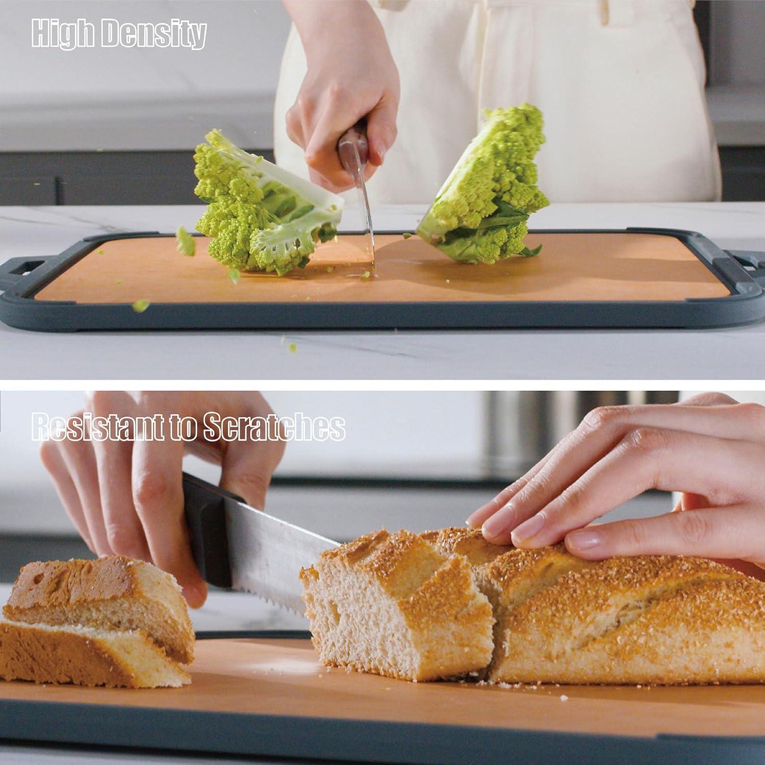 Tabla de Cortar Doble Cara GUANCI Titanio 40.64x27.94cm