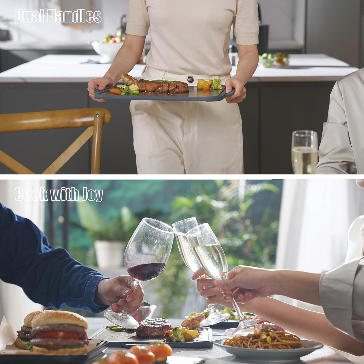 Tabla de Cortar Doble Cara GUANCI Titanio 40.64x27.94cm