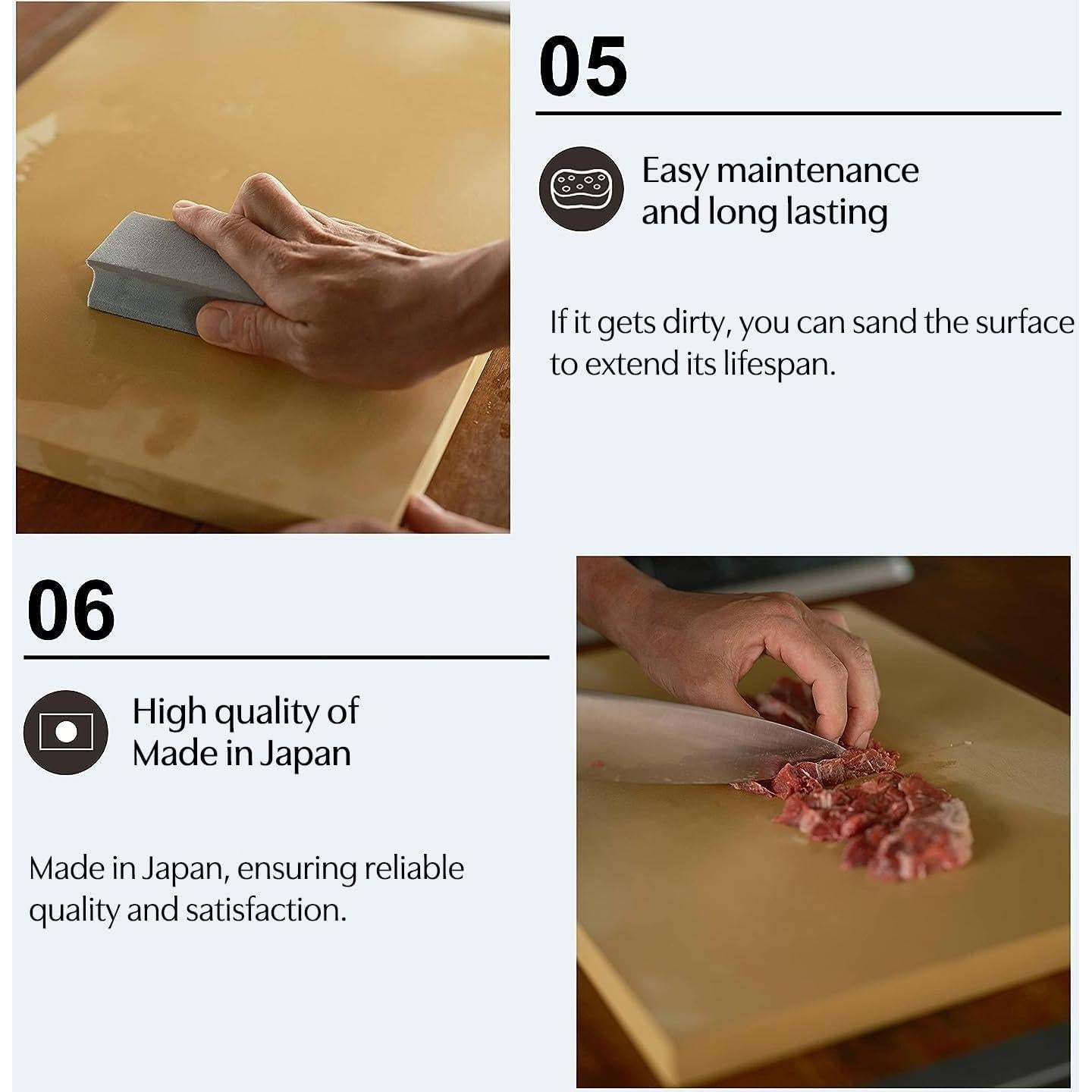 Tabla de Cortar de Goma Asahi Cookin Cut 40x23cm Hecho en Japón