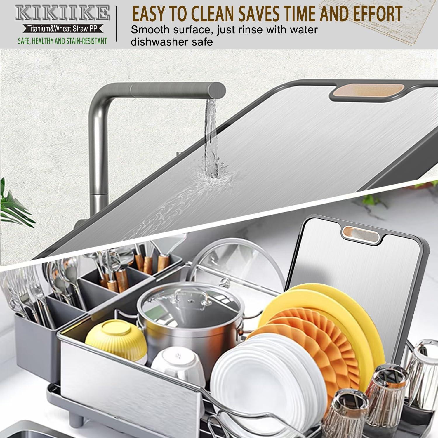 Tabla de Cortar de Titanio KIKIIKE Doble Cara 38.6x27.9cm