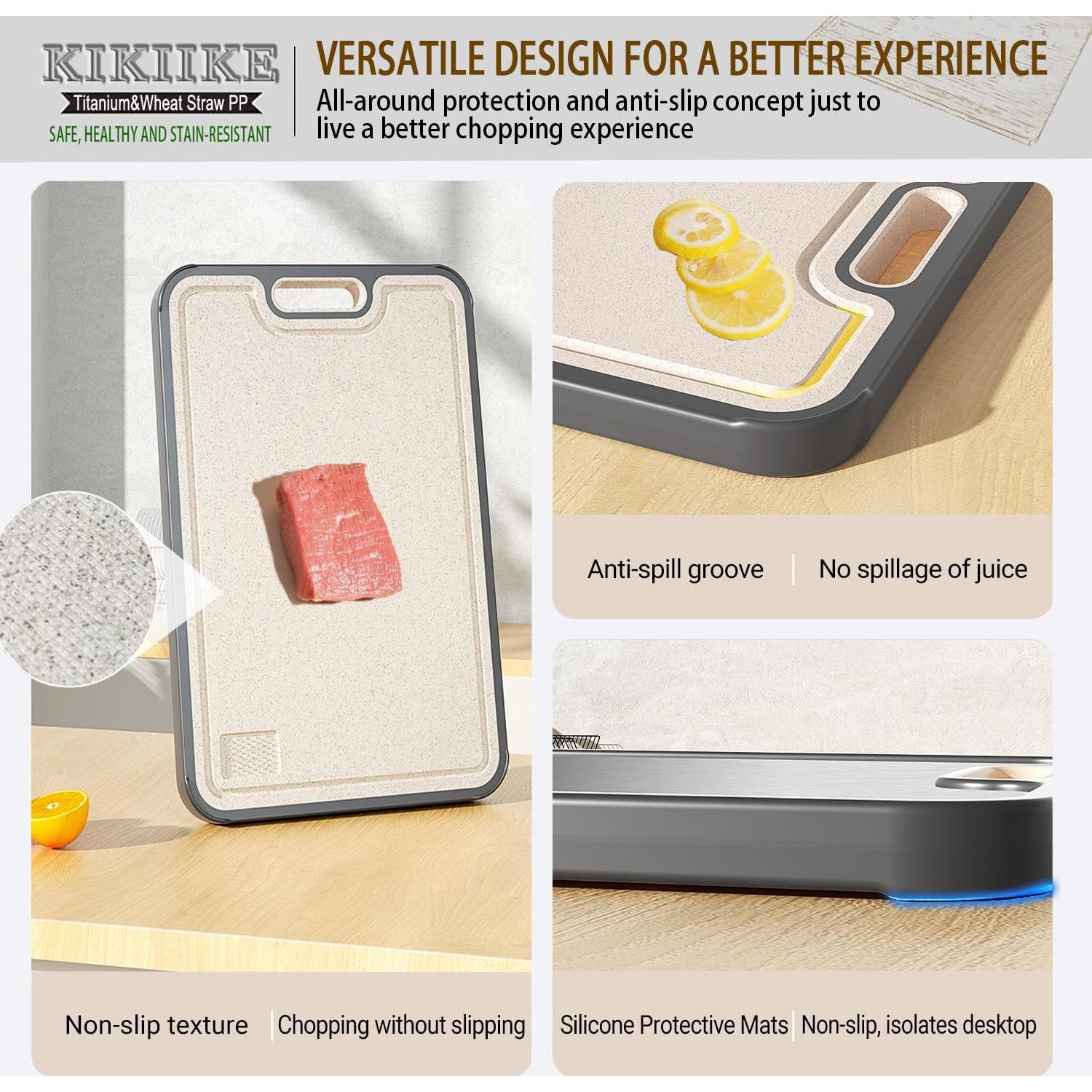 Tabla de Cortar de Titanio KIKIIKE Doble Cara 38.6x27.9cm
