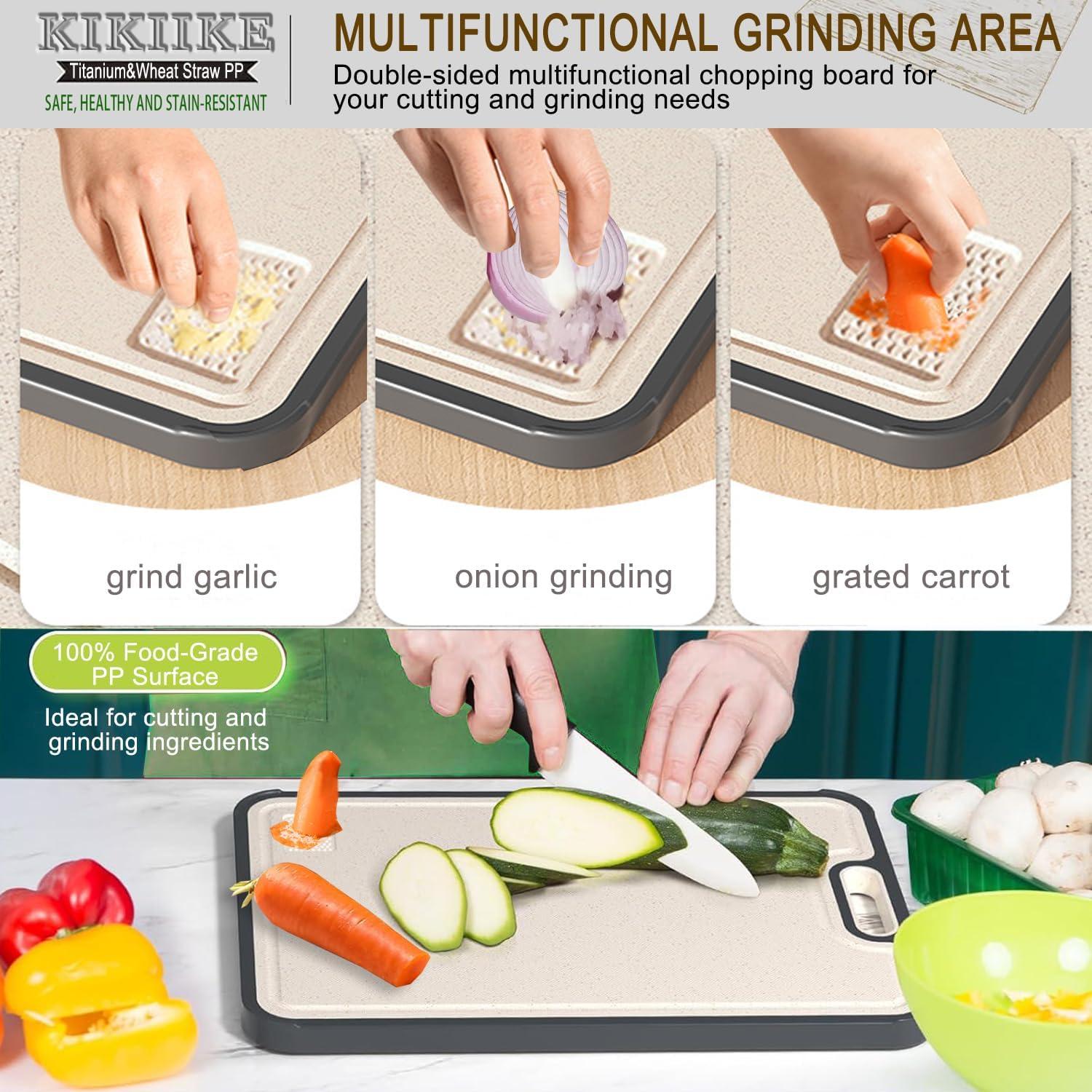 Tabla de Cortar de Titanio KIKIIKE Doble Cara 38.6x27.9cm