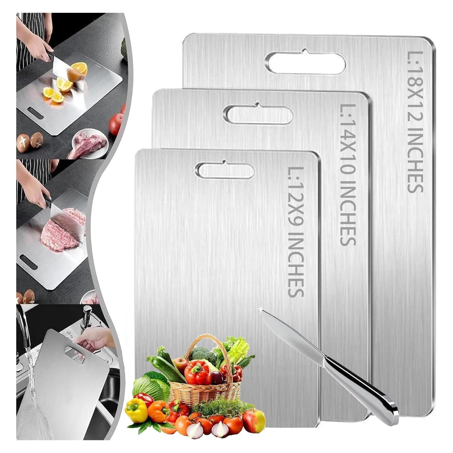 Tabla de Cortar de Titanio Yainmos 30.48x22.86 cm Higiénica