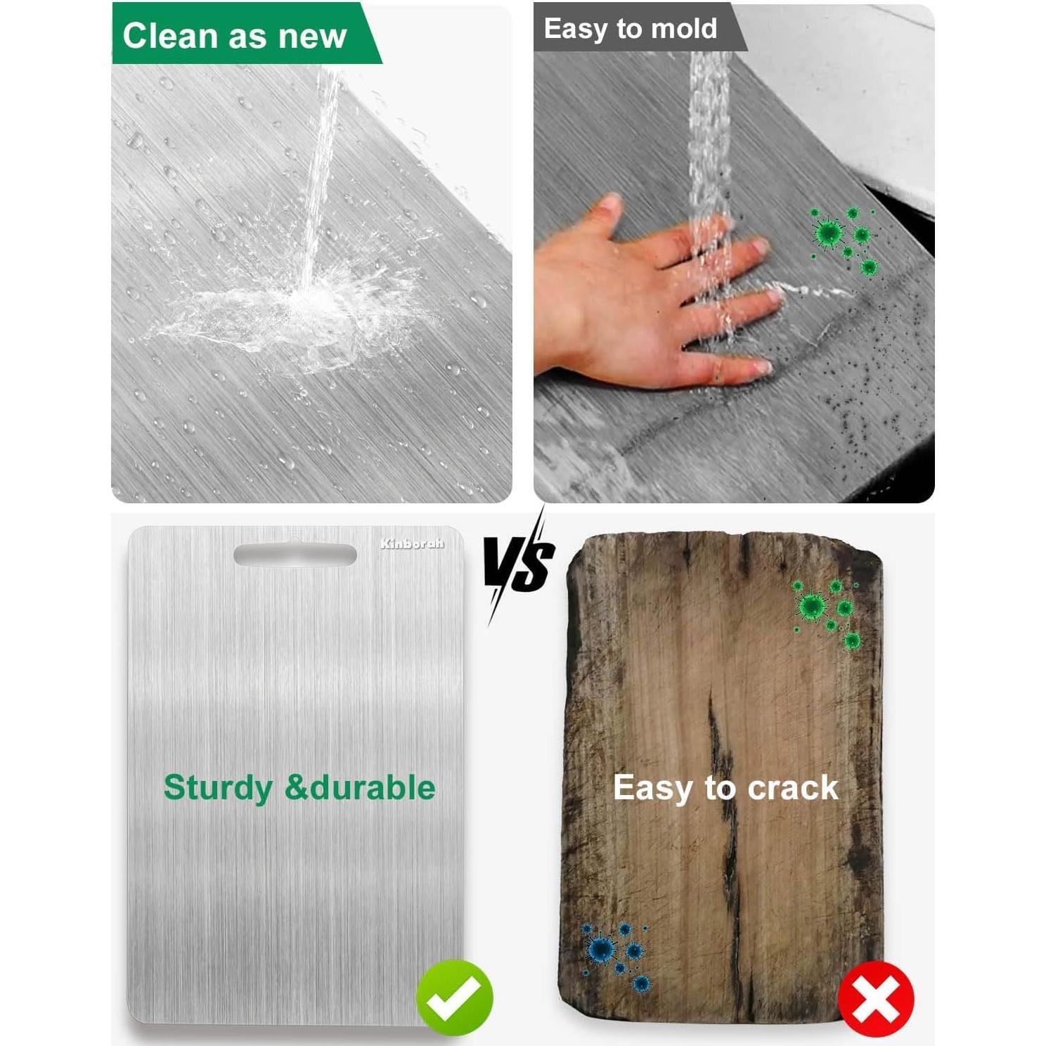 Tabla de Cortar de Titanio Kinborah 40.64x27.94cm Doble Cara