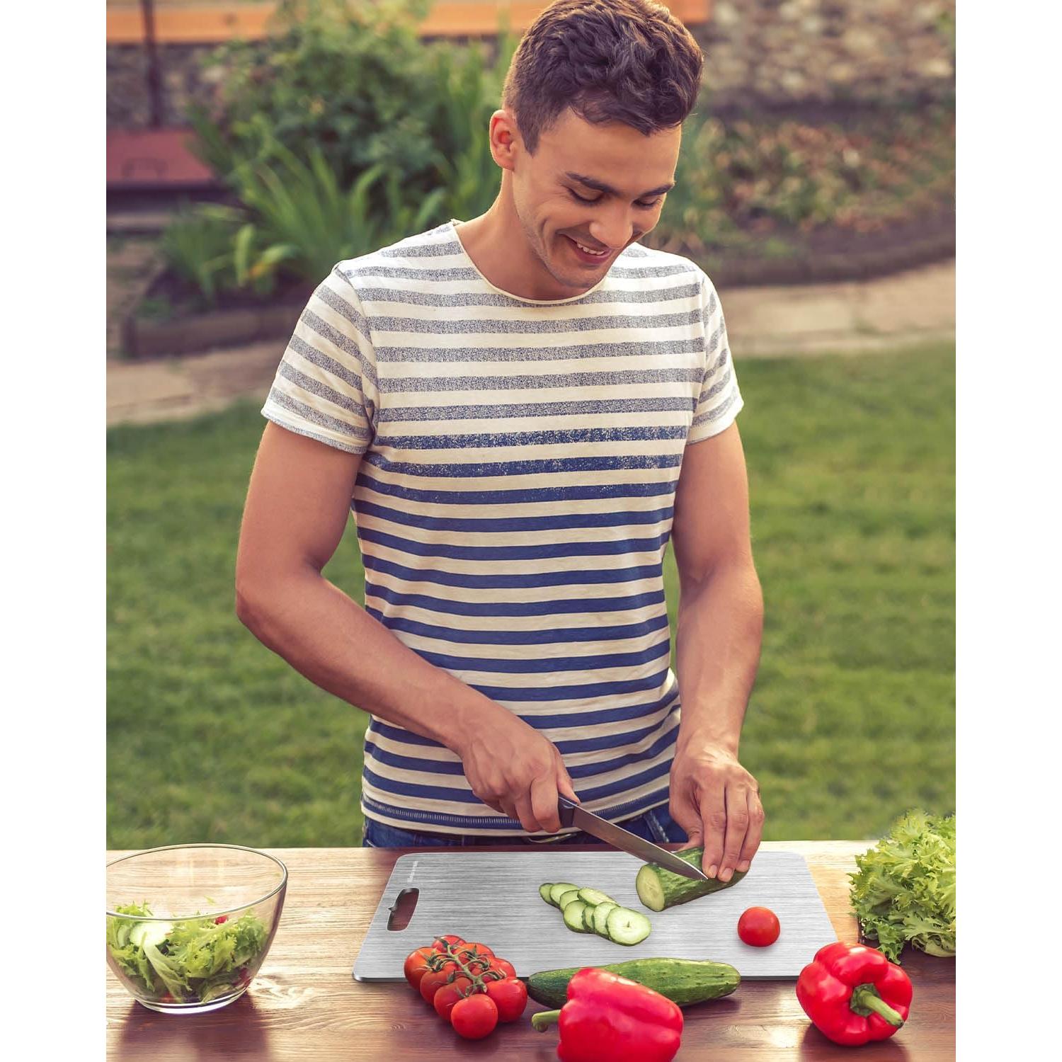 Tabla de Cortar de Titanio Kinborah 40.64x27.94cm Doble Cara