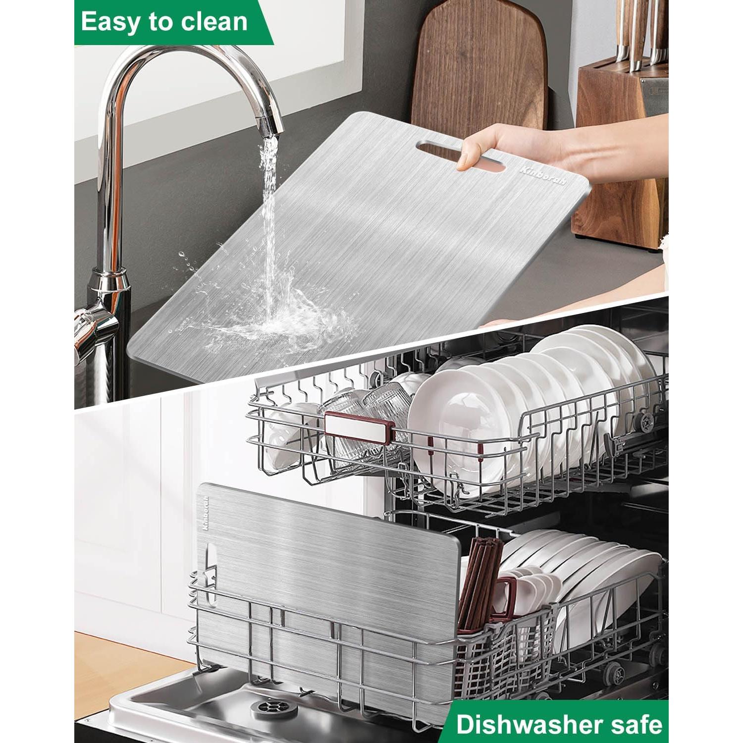 Tabla de Cortar de Titanio Kinborah 40.64x27.94cm Doble Cara