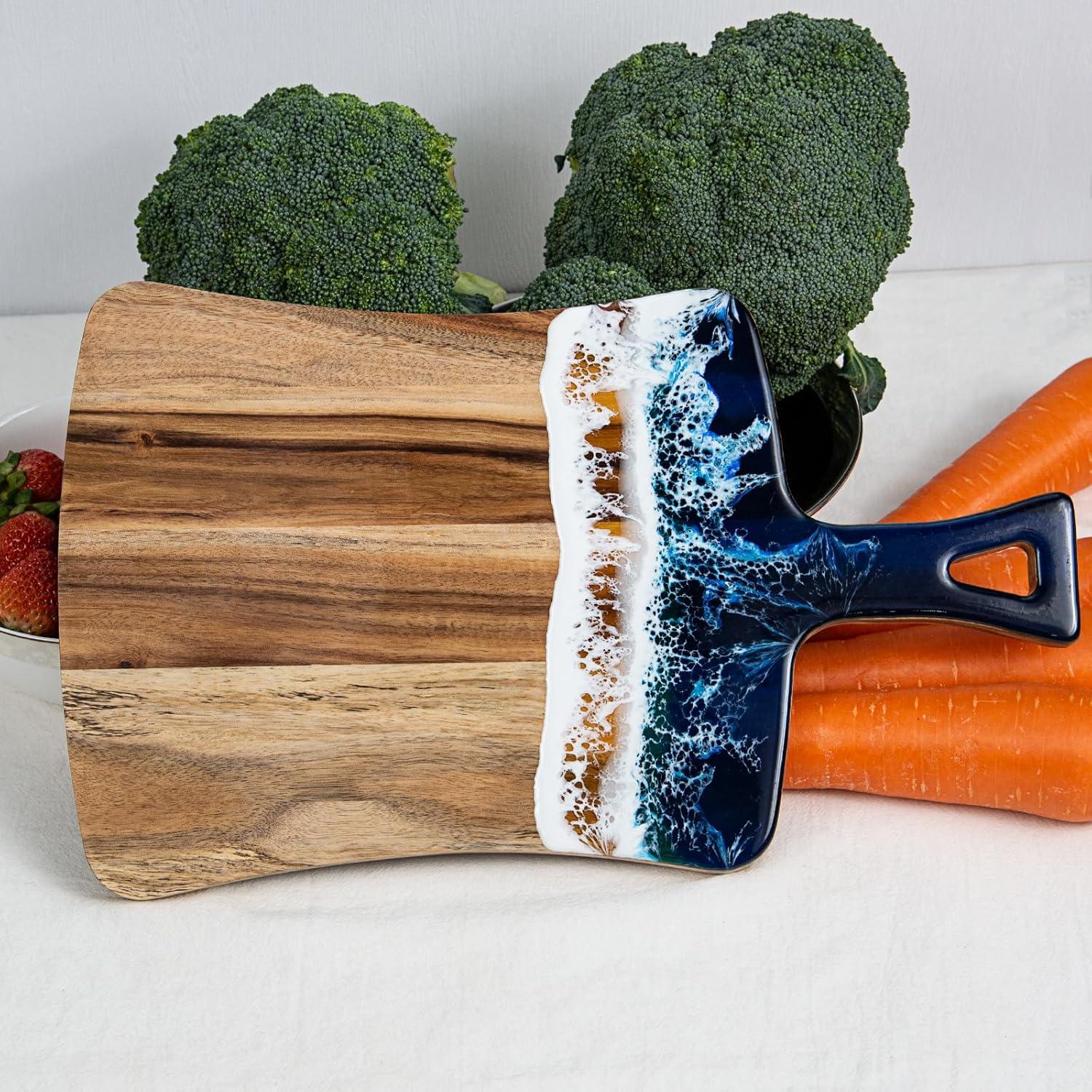 Tabla de Cortar Rectangular de Acacia SkyFanWave 25x19 cm