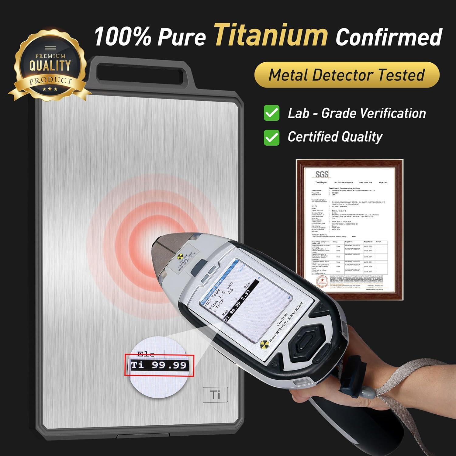 Tabla de Cortar de Titanio Socisen 43.4x27.4cm Doble Cara