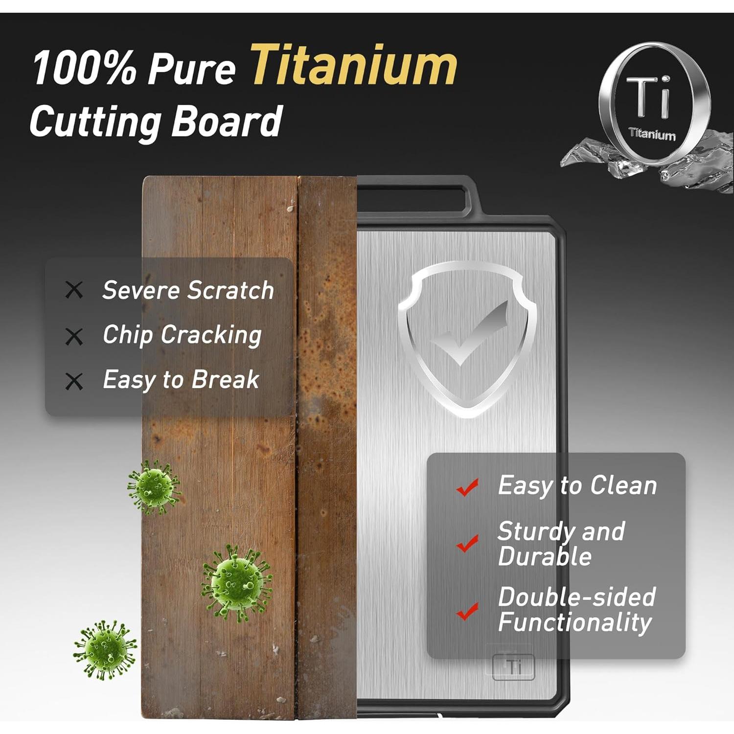 Tabla de Cortar de Titanio Socisen 43.4x27.4cm Doble Cara