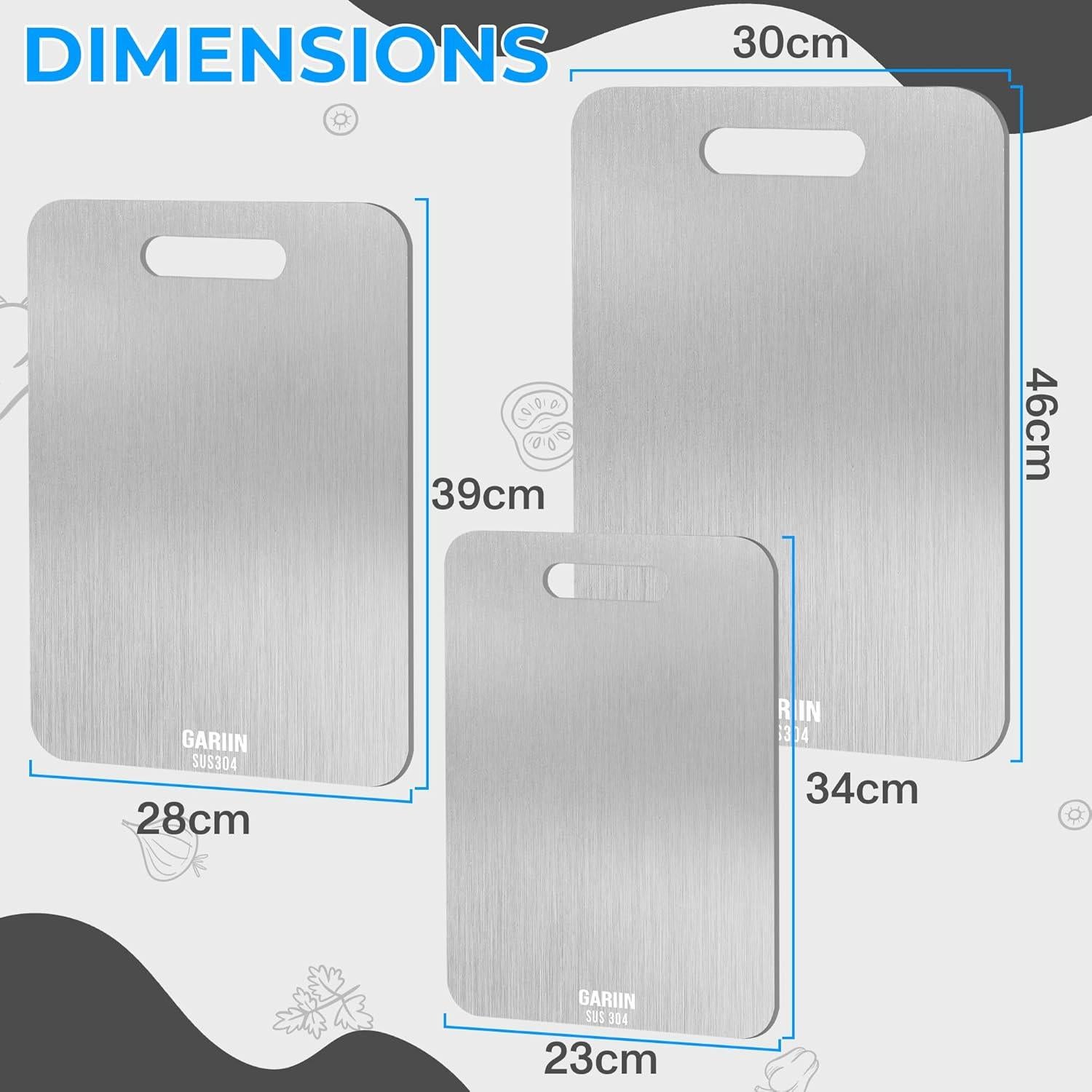 Tabla de Cortar de Titanio GARIIN 33x23cm Higiénica y Duradera