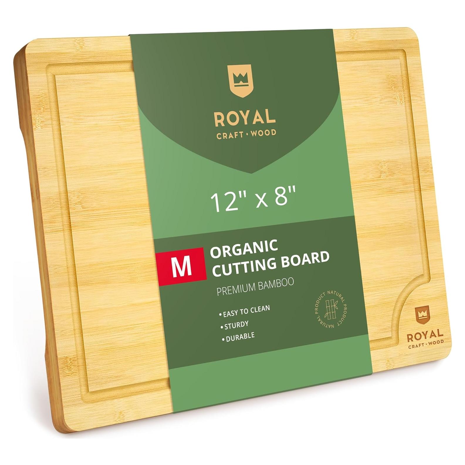 Tabla de Cortar de Bambú Orgánico Royal Craft Wood 30.48x20.32 cm