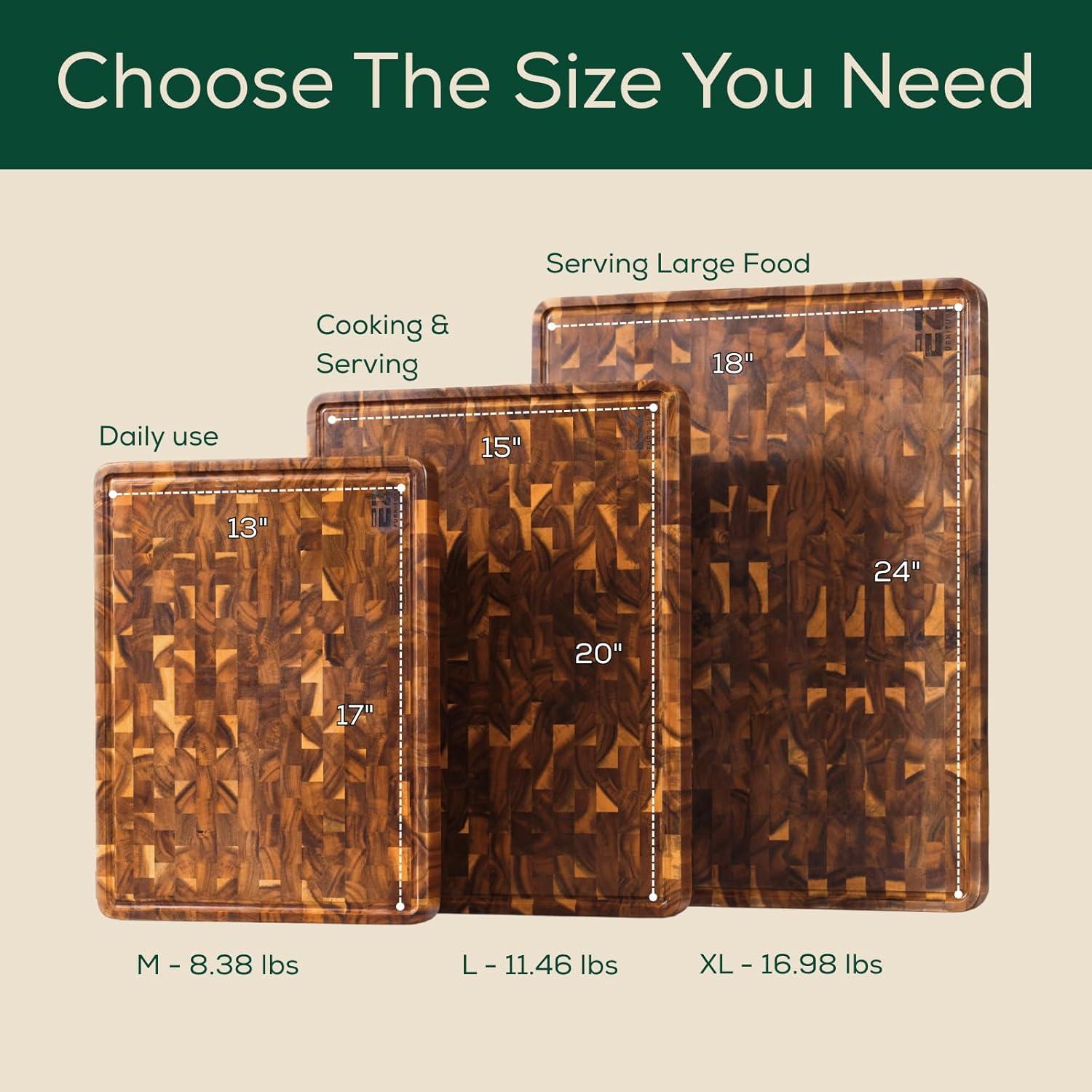 Tabla de Cortar y Servir de Madera de Acacia 51x38 cm