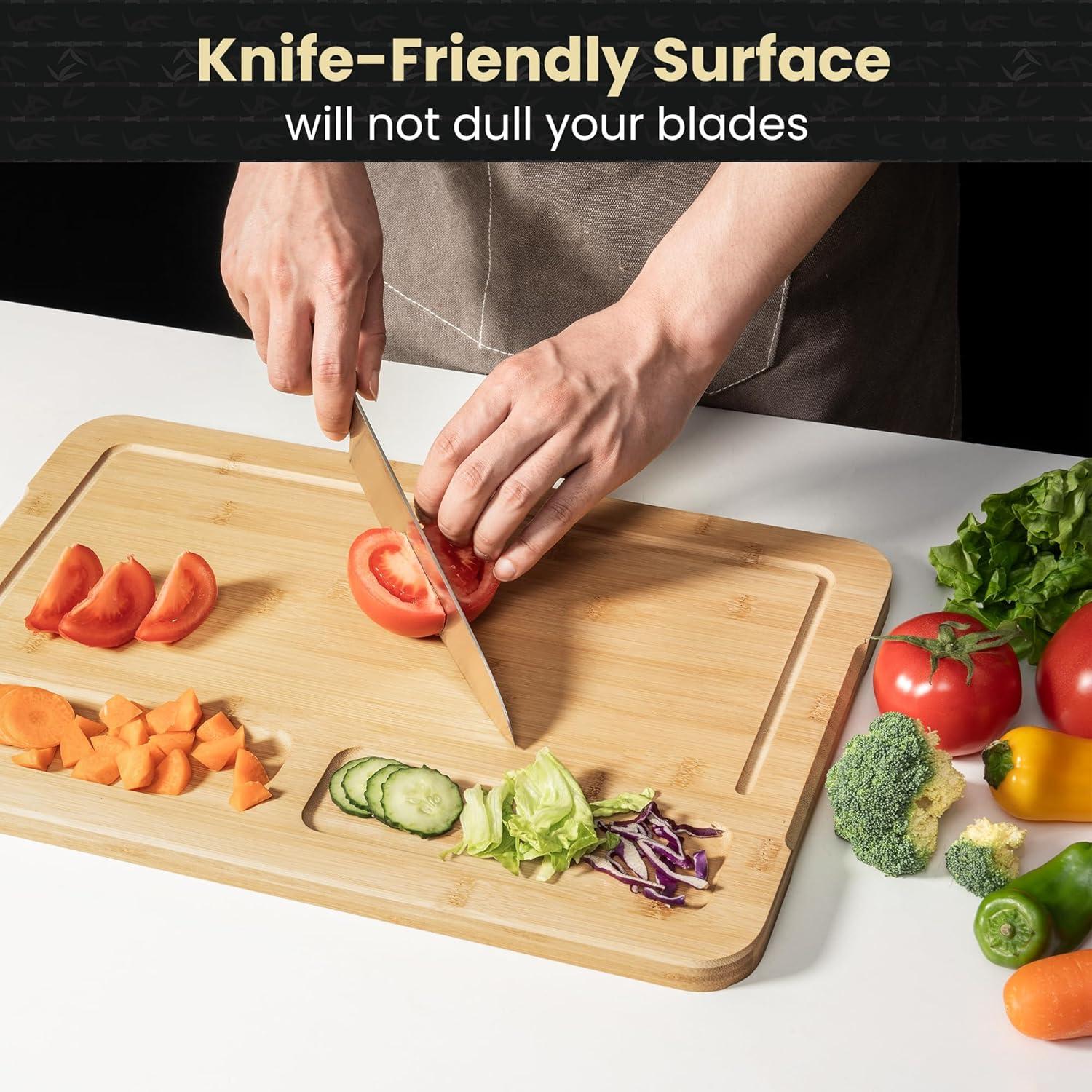 Tabla de Cortar Grande Heimlove de Bambú 45.72x30.48 cm