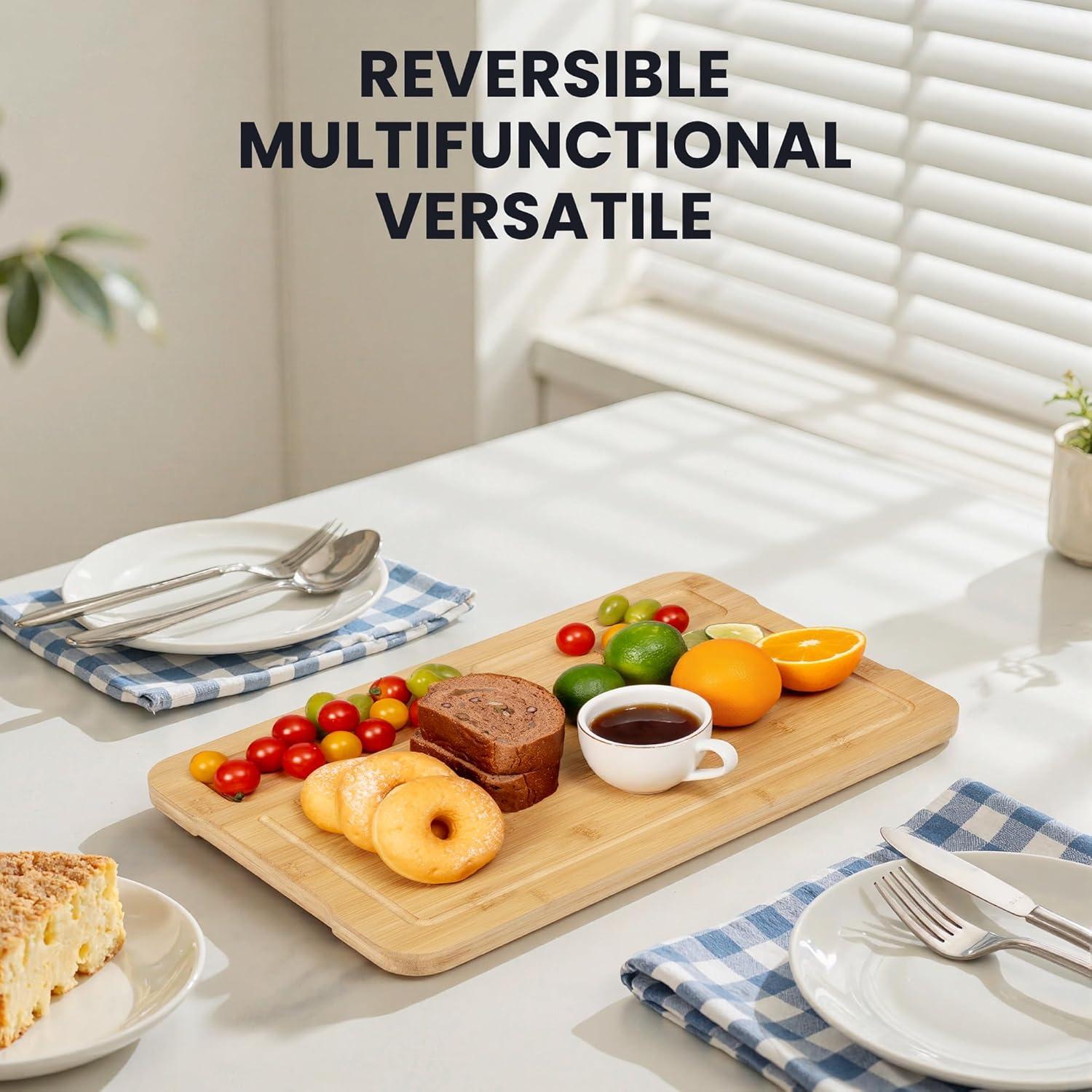 Tabla de Cortar Grande Heimlove de Bambú 45.72x30.48 cm