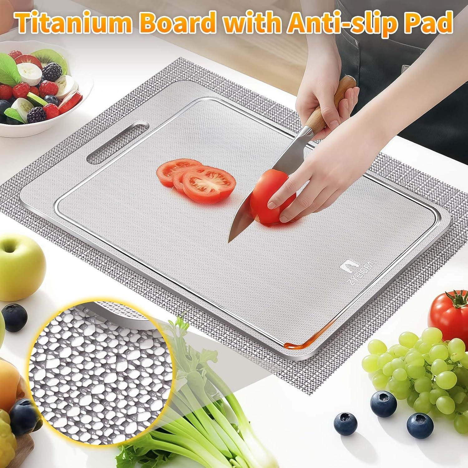 Tabla de Cortar de Titanio ZYBIDEAL 35.56x25.4 cm Antideslizante