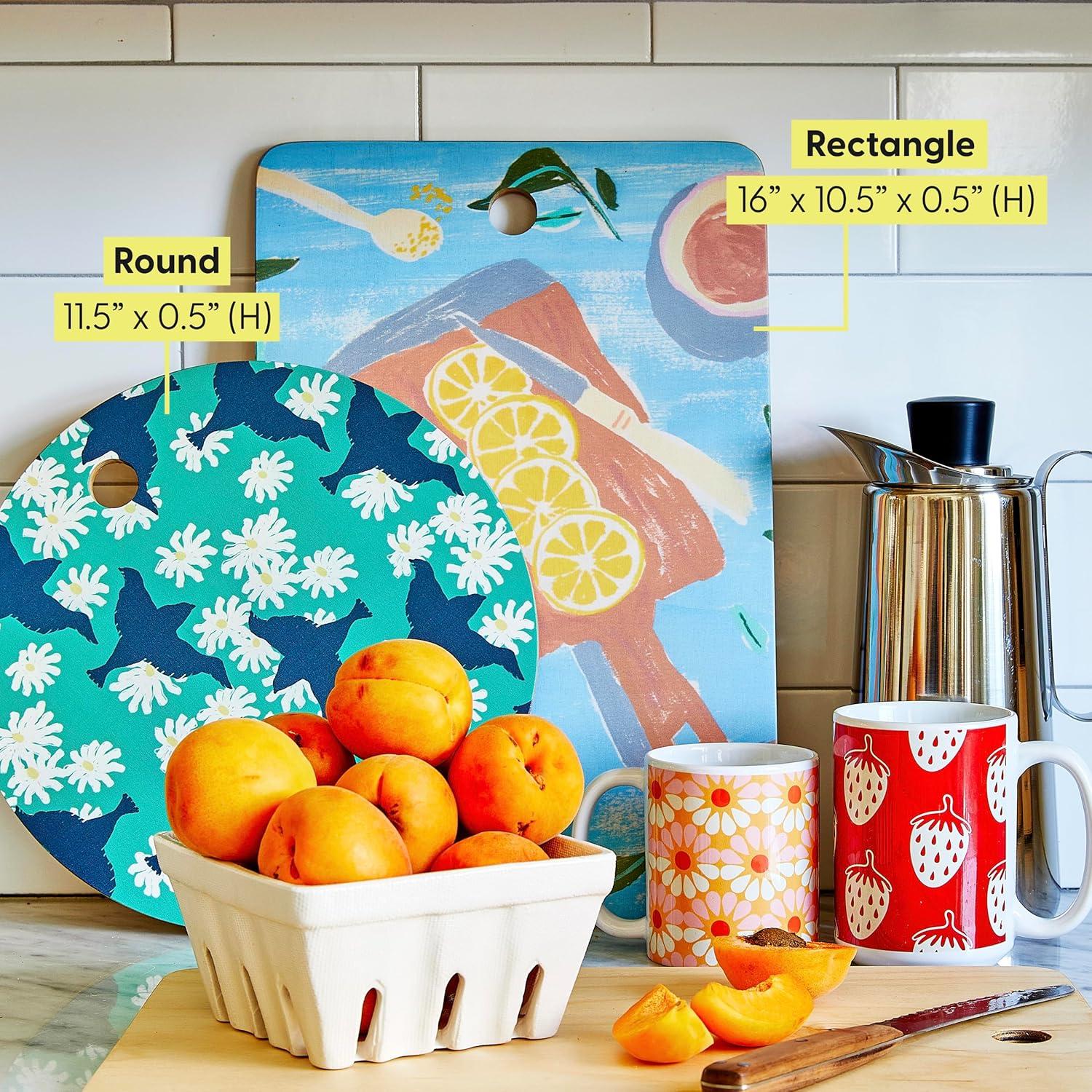 Tabla de Cortar de Bambú Society6 Terrazzo Rosa 40.6x26.7 cm