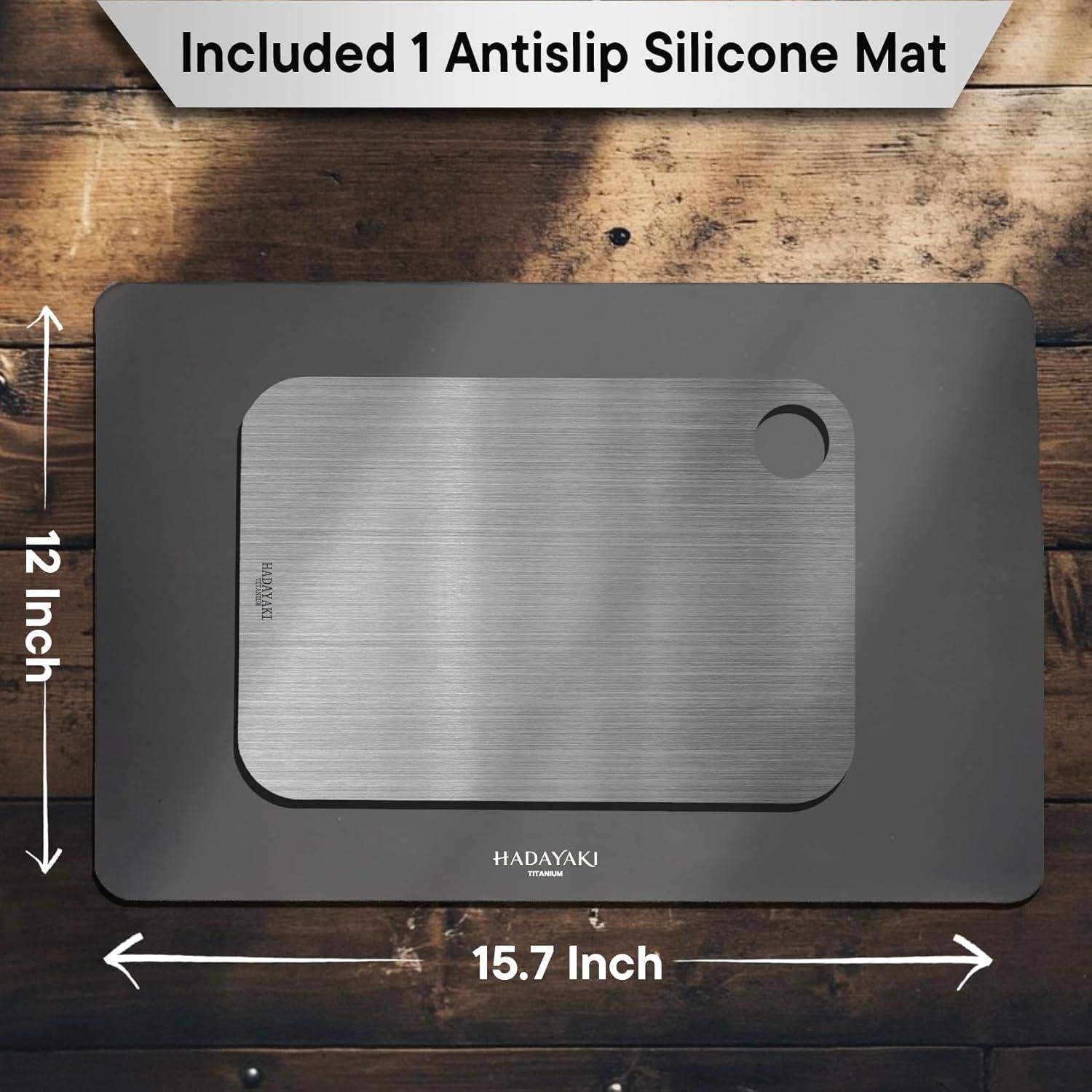 Tabla de Cortar de Titanio HADAYAKI 30.5x20.3 cm Doble Cara