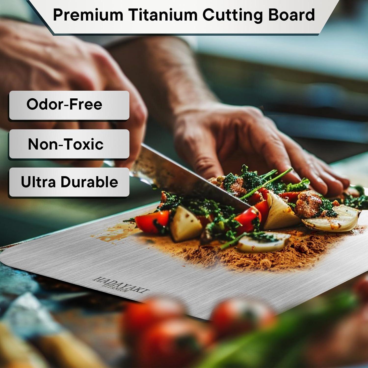 Tabla de Cortar de Titanio HADAYAKI 30.5x20.3 cm Doble Cara