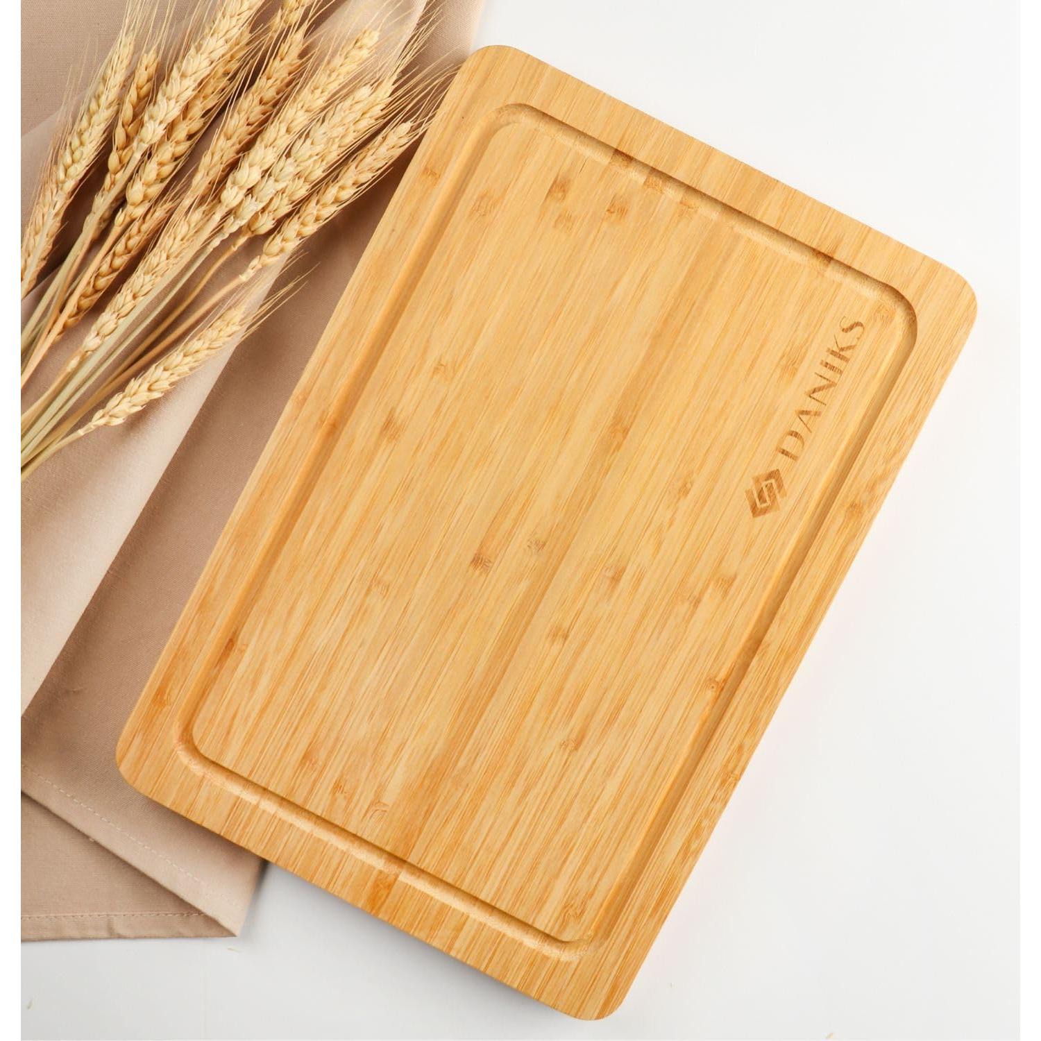 Tabla de Cortar de Bambú Daniks 33x23 cm - Ecológica y Resistente