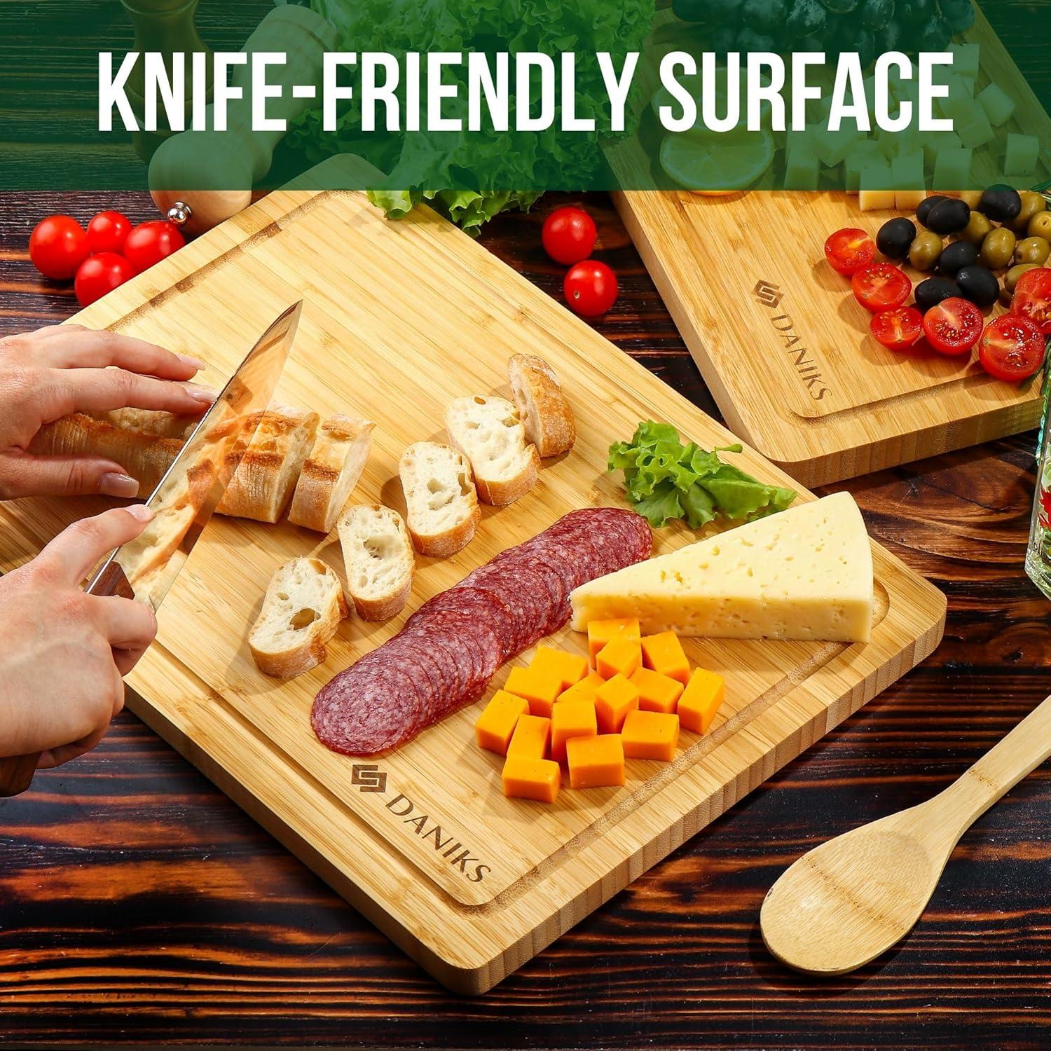 Tabla de Cortar de Bambú Daniks 33x23 cm - Ecológica y Resistente
