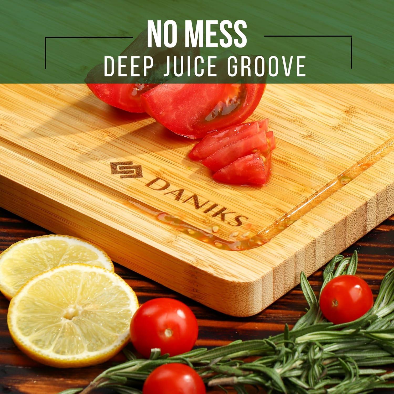 Tabla de Cortar de Bambú Daniks 33x23 cm - Ecológica y Resistente