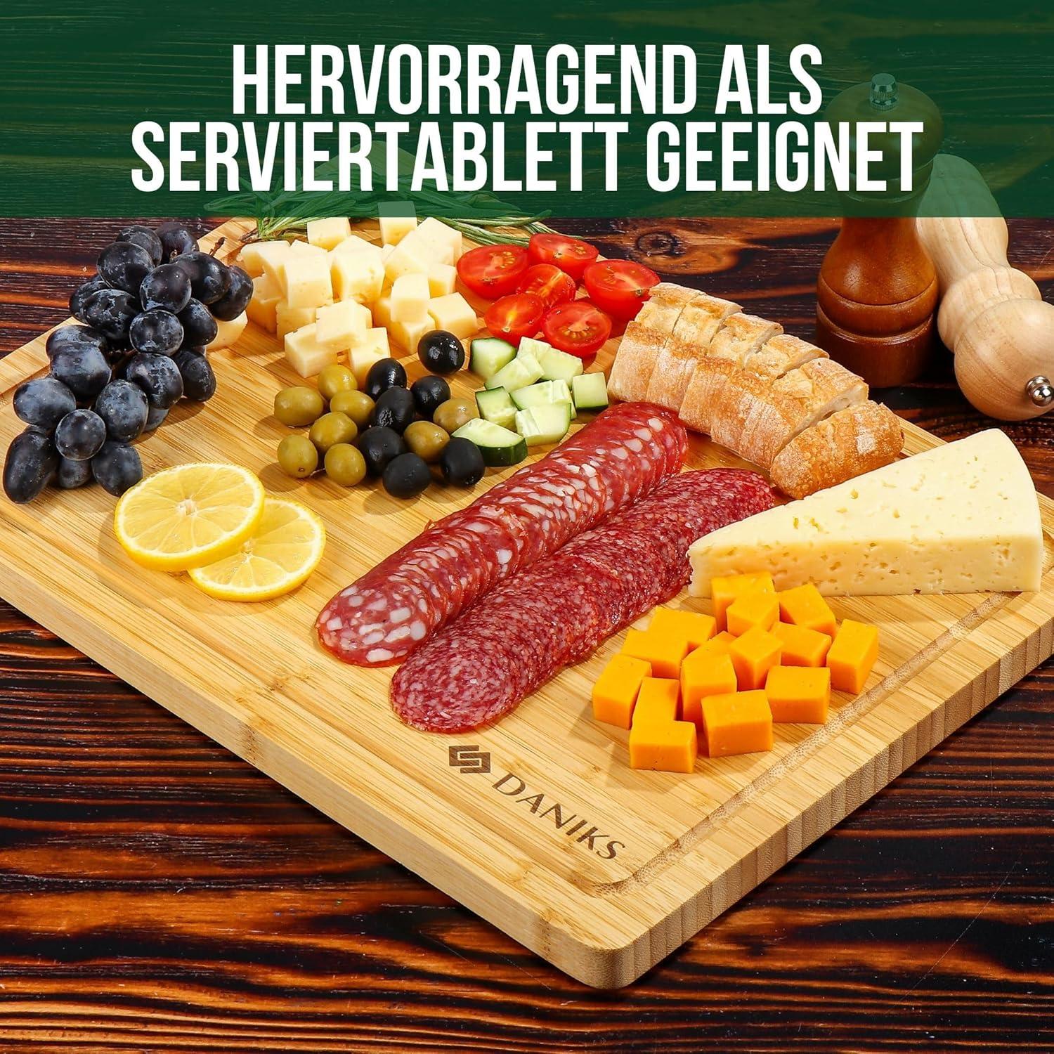 Tabla de Cortar de Bambú Daniks 33x23 cm - Ecológica y Resistente