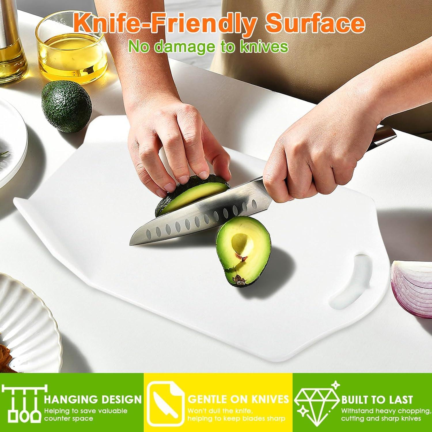 Tabla de Cortar KAYCROWN Plástico 35.8x23.1cm Blanco