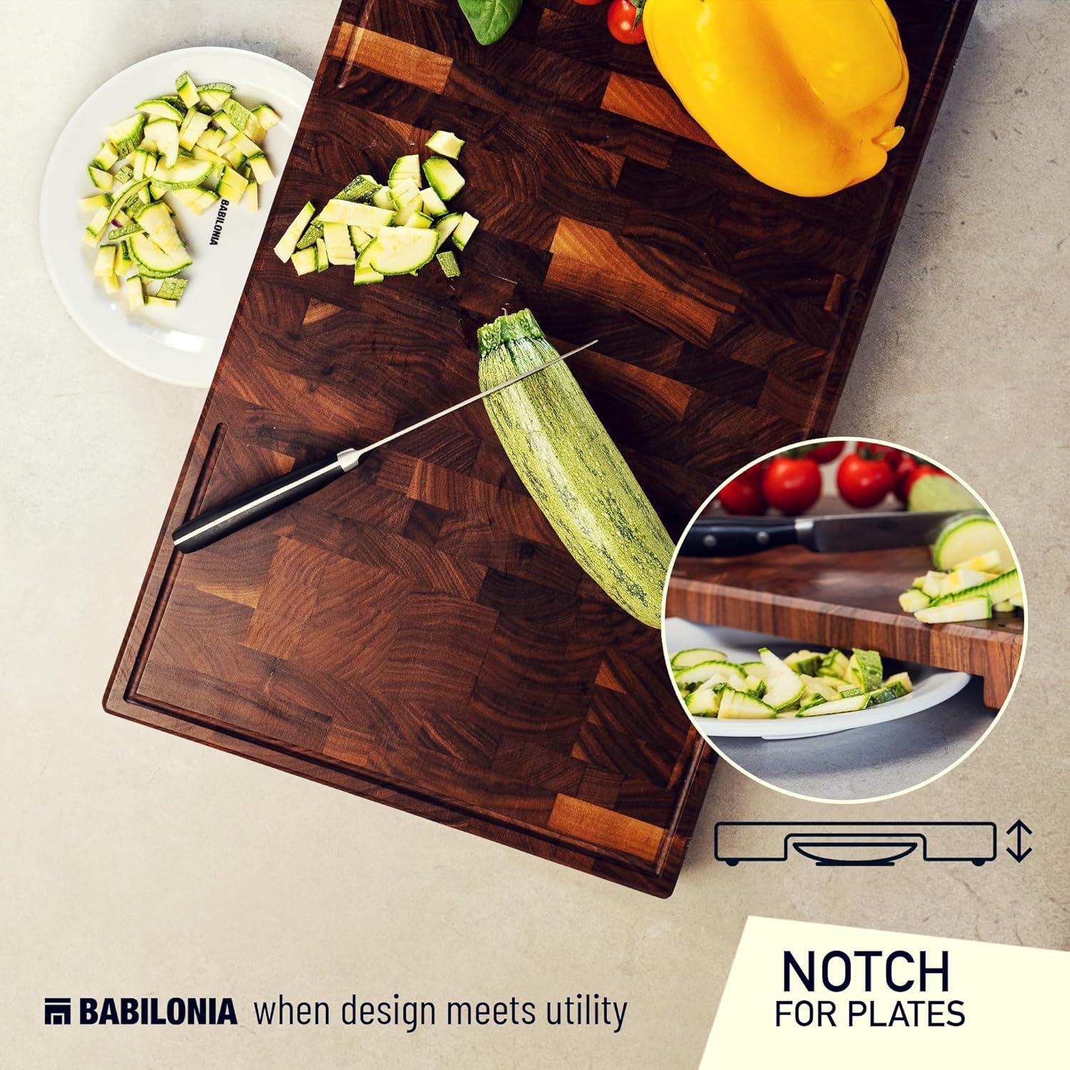 Tabla de Cortar de Madera de Nogal Babilonia 50x31 cm Gruesa