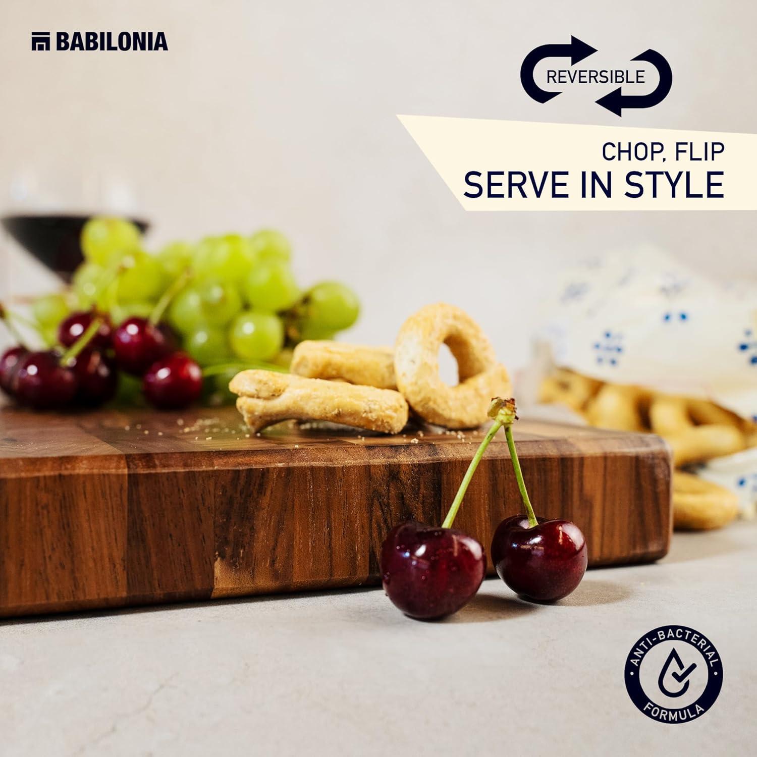 Tabla de Cortar de Madera de Nogal Babilonia 50x31 cm Gruesa