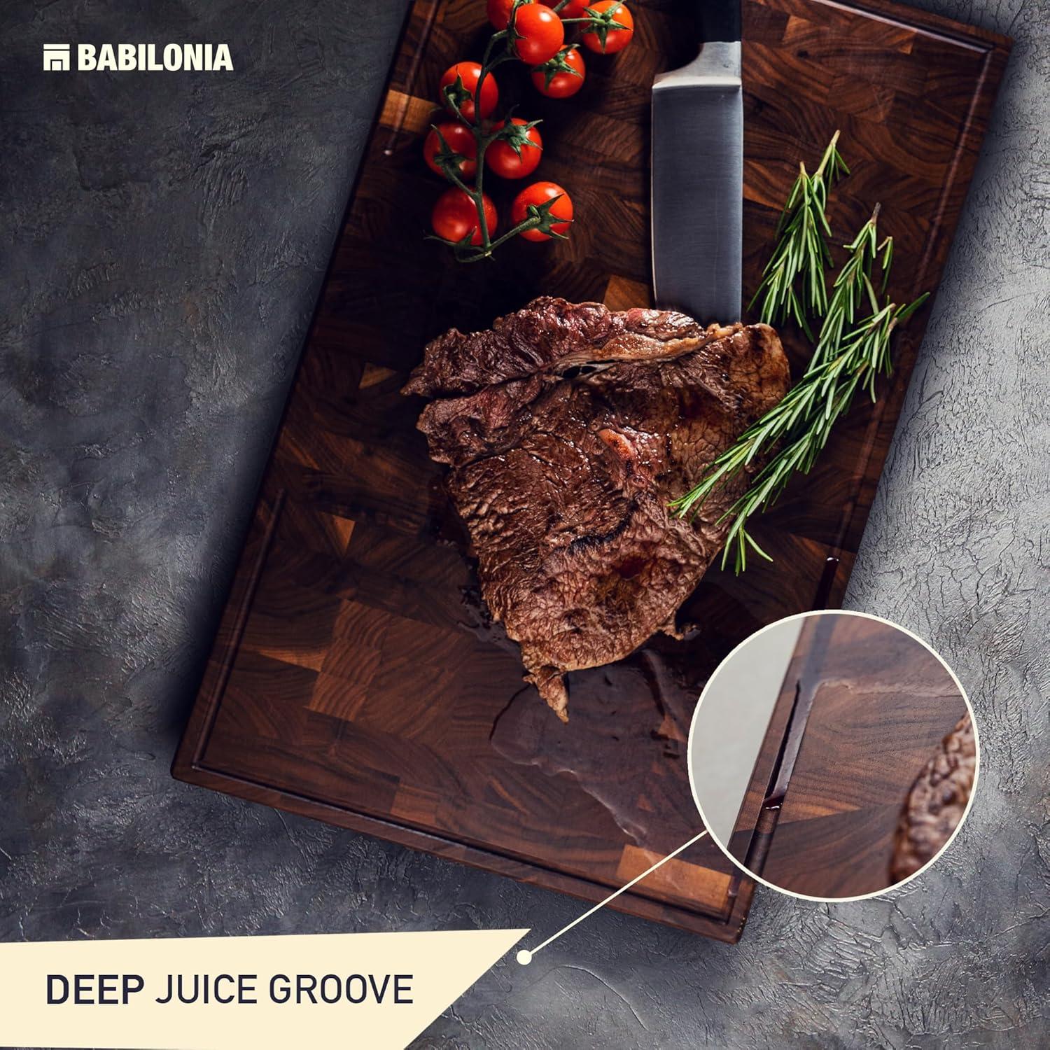 Tabla de Cortar de Madera de Nogal Babilonia 50x31 cm Gruesa