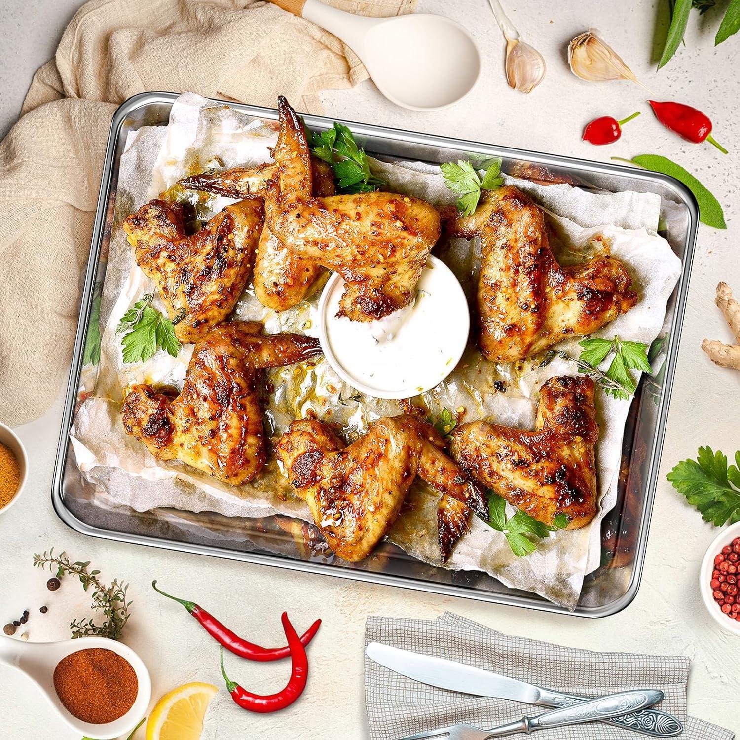 Bandeja para Hornear Acero Inoxidable Yuiicaov 31.75x24.38cm