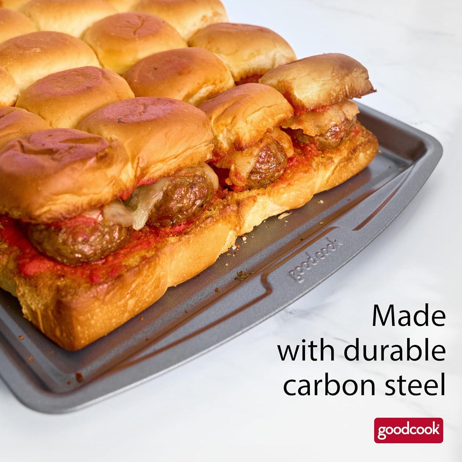 Hoja para Hornear Antiadherente GoodCook 43x28 cm Gris