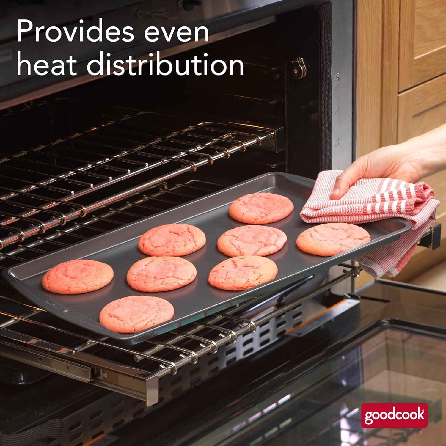 Hoja para Hornear Antiadherente GoodCook 43x28 cm Gris