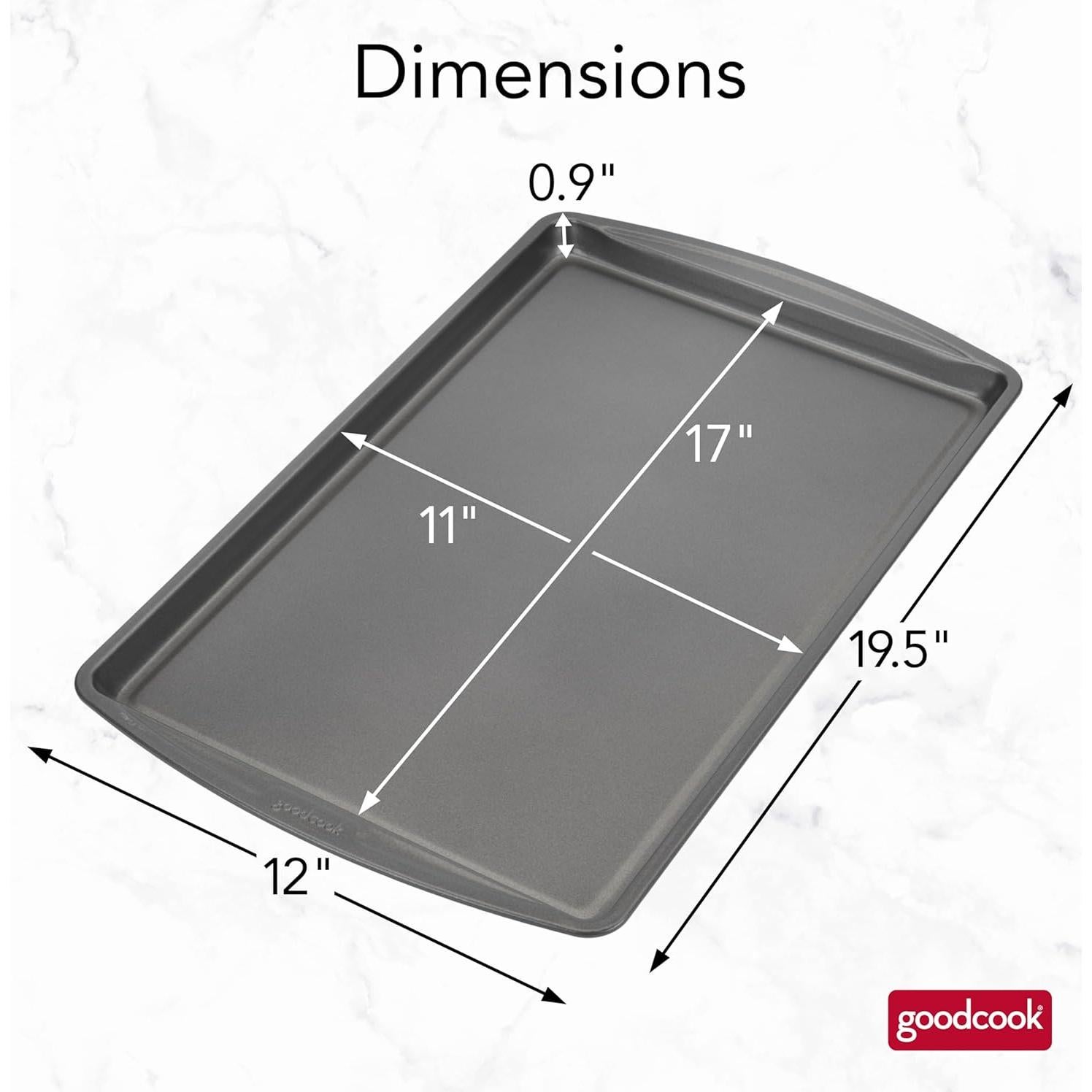 Hoja para Hornear Antiadherente GoodCook 43x28 cm Gris