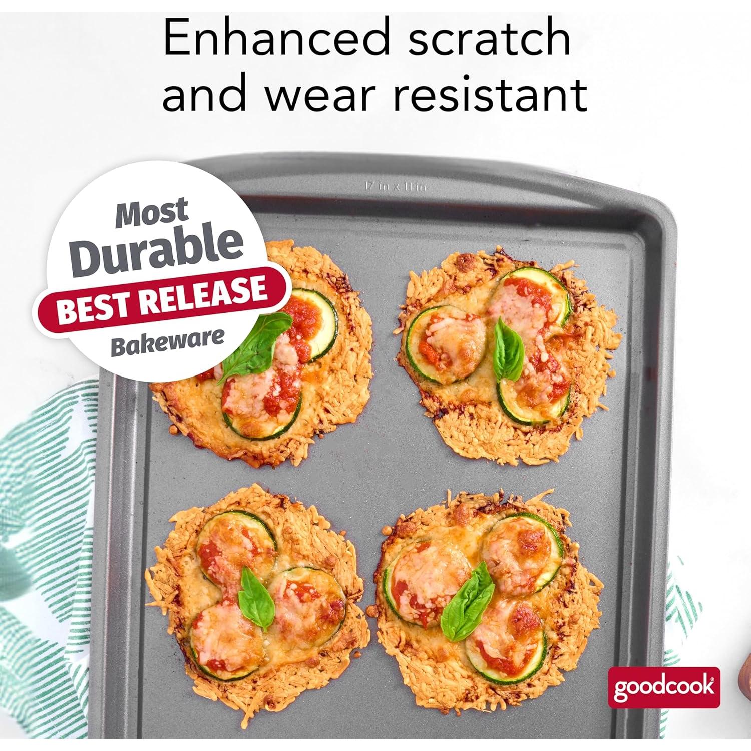 Hoja para Hornear Antiadherente GoodCook 43x28 cm Gris