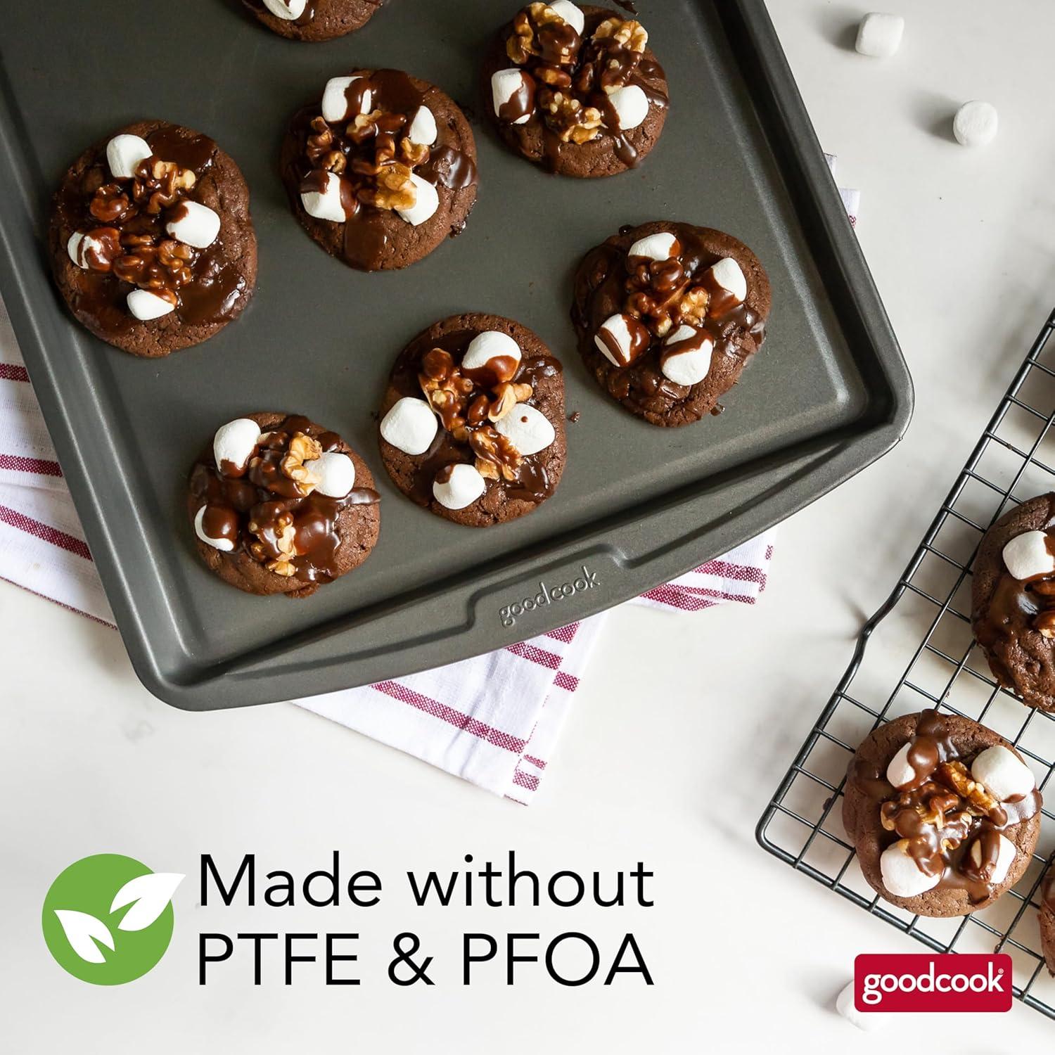 Hoja para Hornear Antiadherente GoodCook 43x28 cm Gris