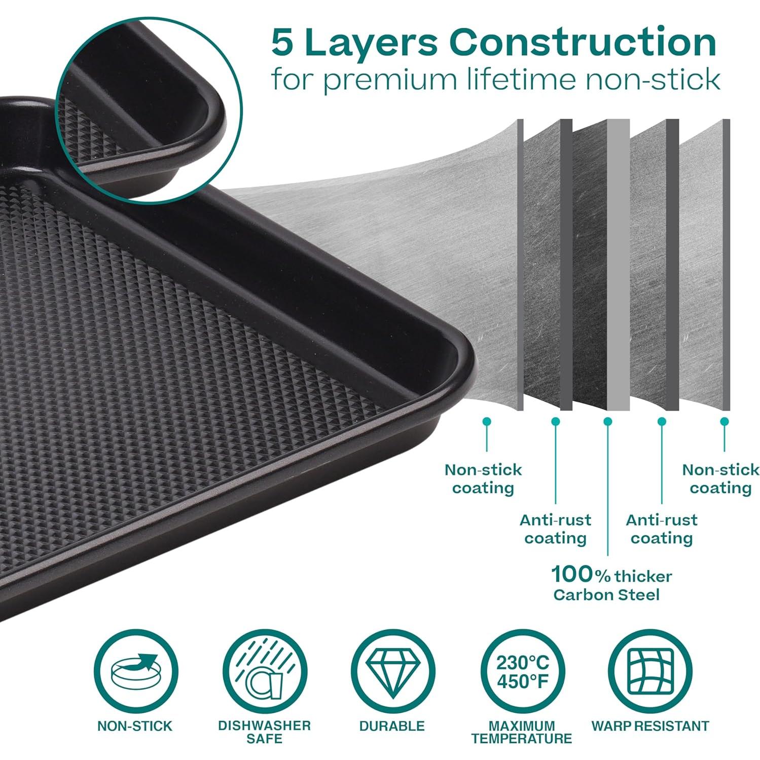 Set de 3 Bandejas para Hornear Baker's Secret - Acero 0.6mm