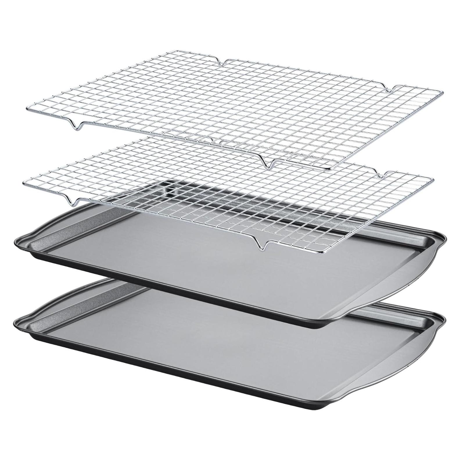 Juego de bandejas para hornear Gymdin 2 piezas acero al carbono