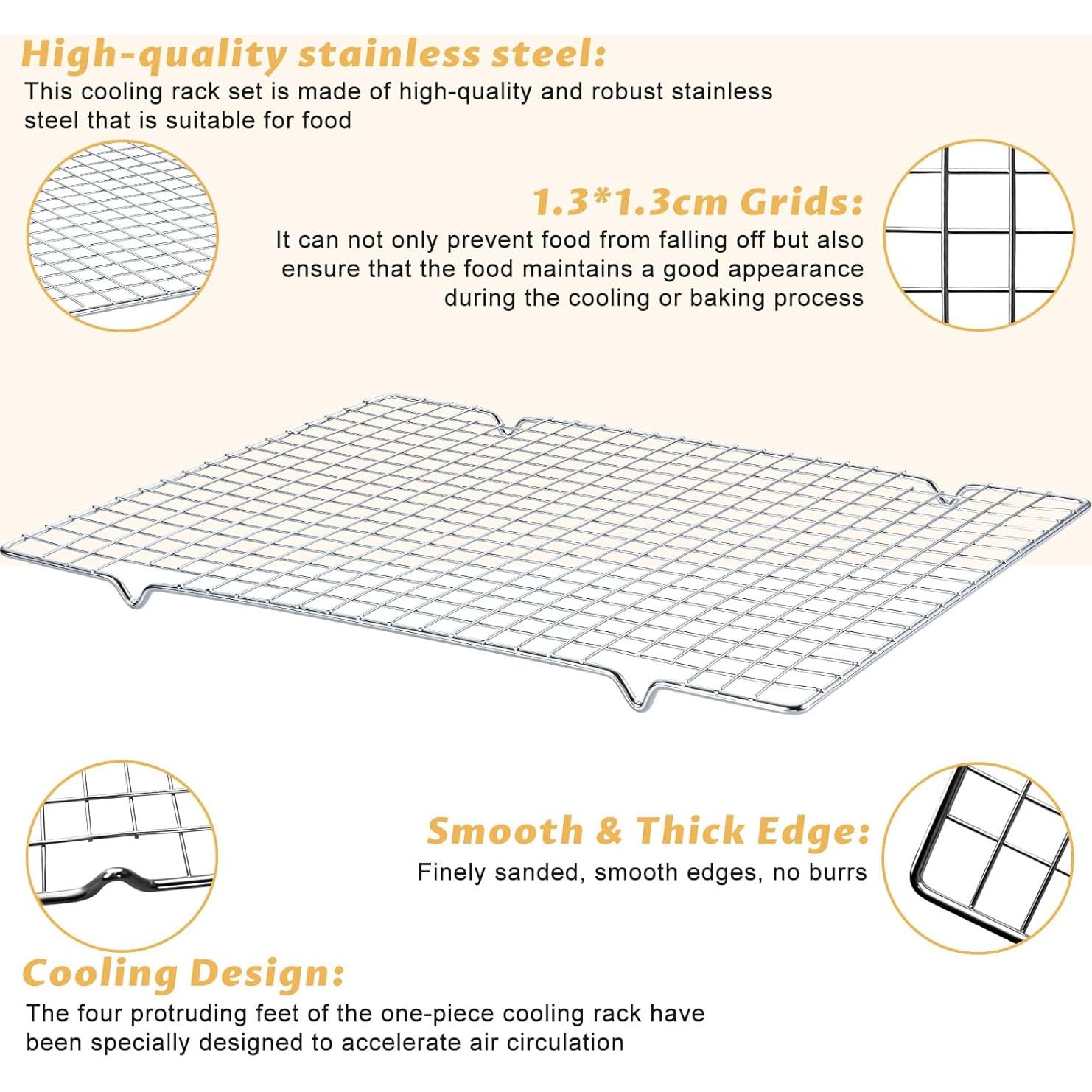 Juego de bandejas para hornear Gymdin 2 piezas acero al carbono