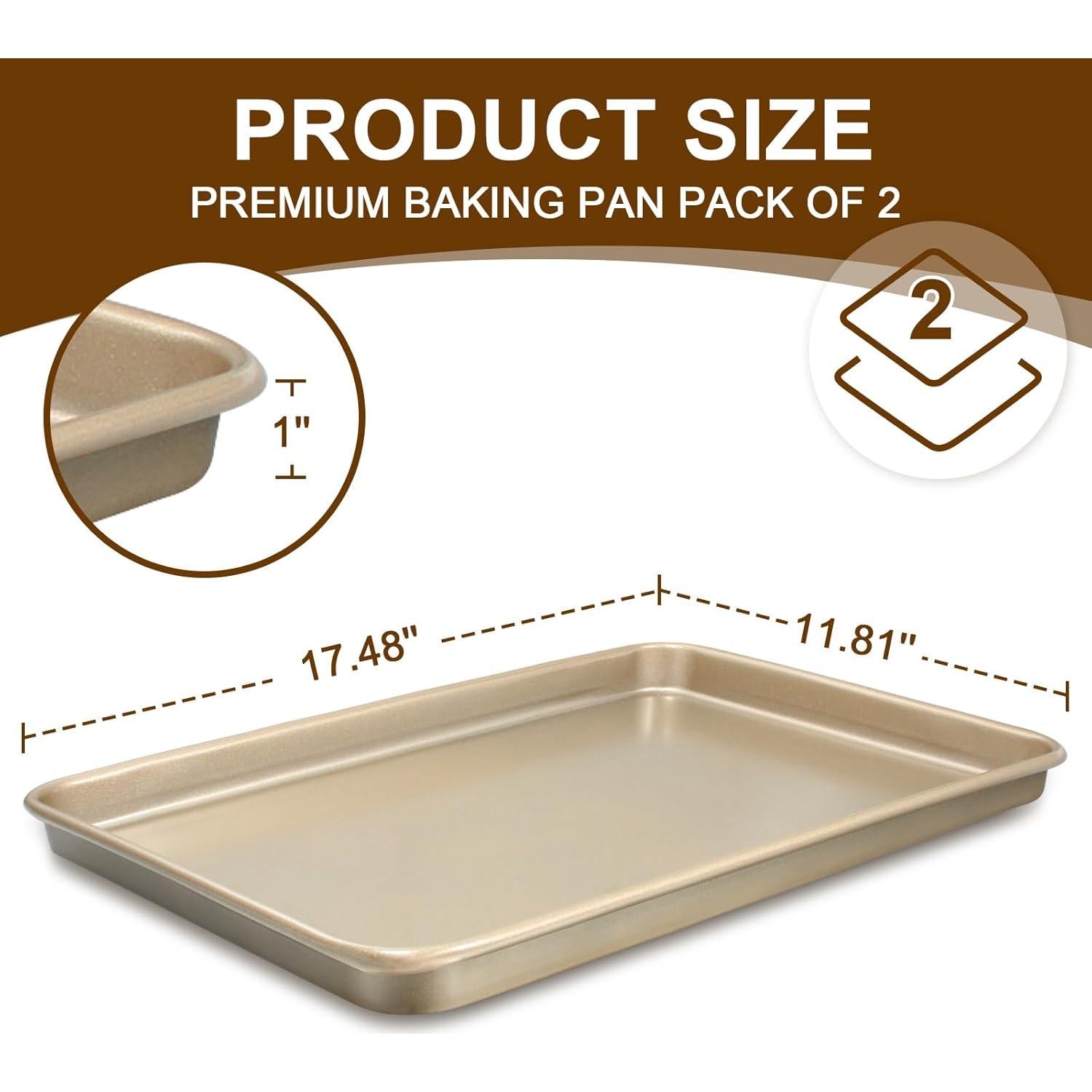 Juego de bandejas para hornear Wildone 2 piezas 44.5x30.5 cm