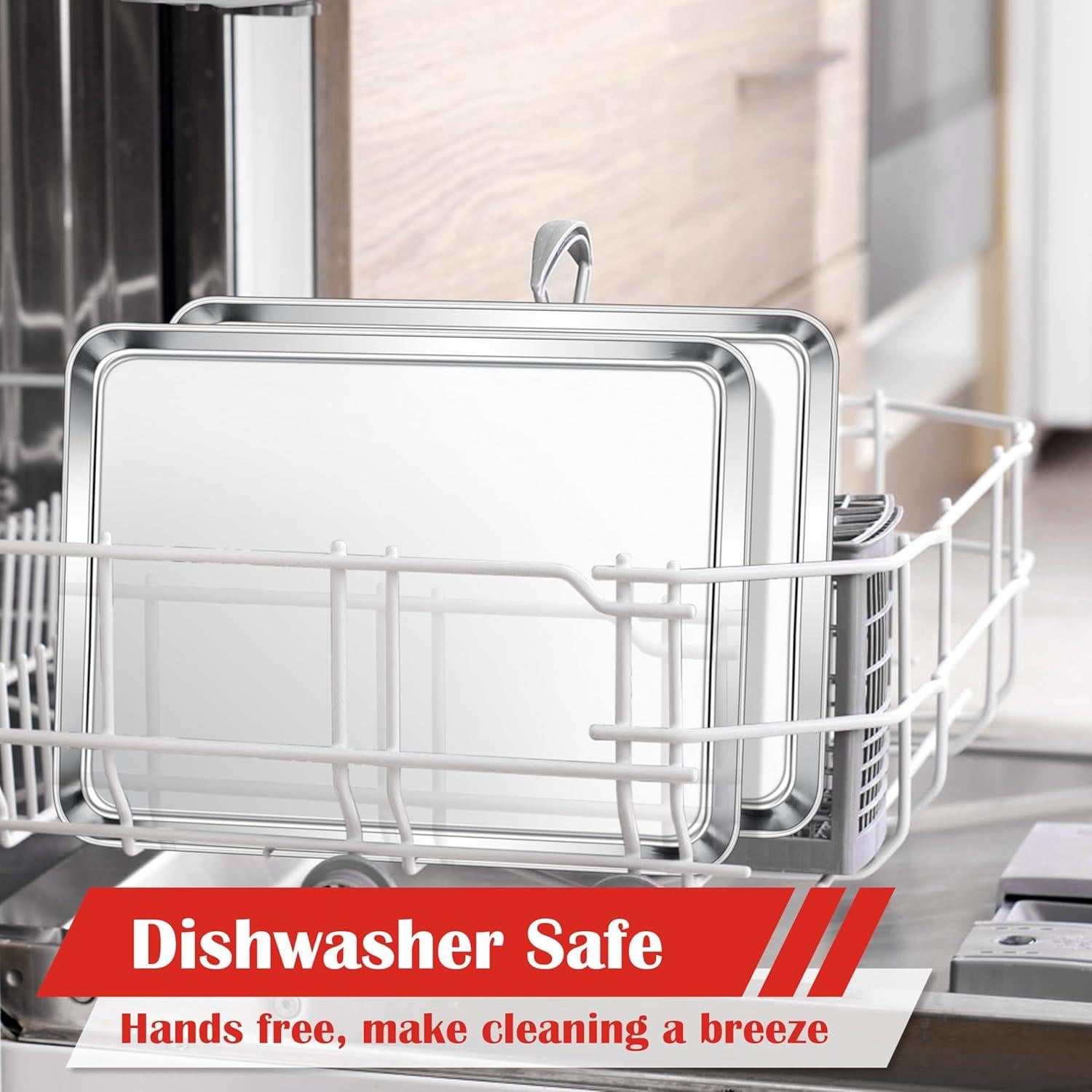 Bandeja para Hornear E-far 44.5x33 cm Acero Inoxidable Apta Lavavajillas