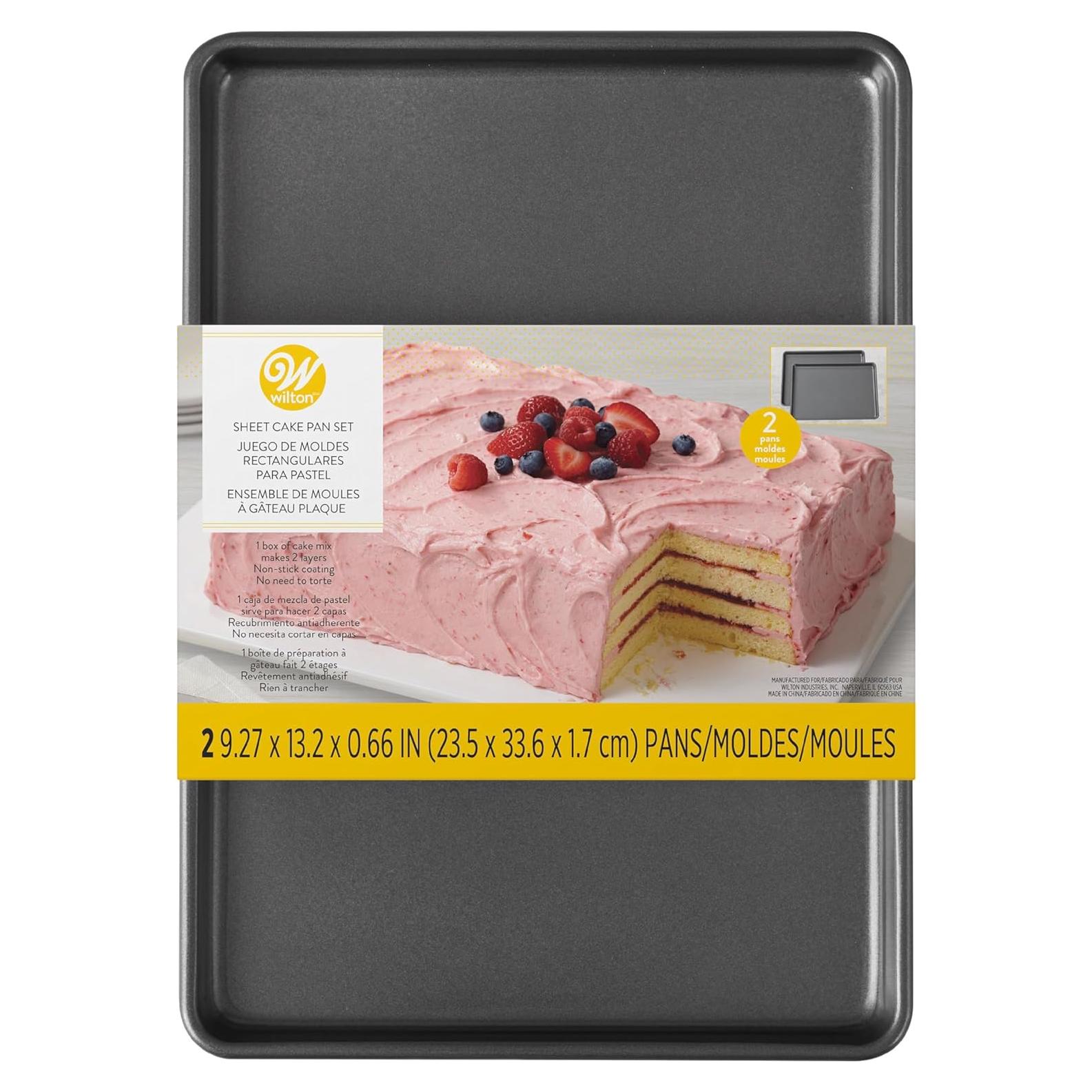 Set de 2 Moldes para Pastel Rectangulares Wilton 33x23 cm