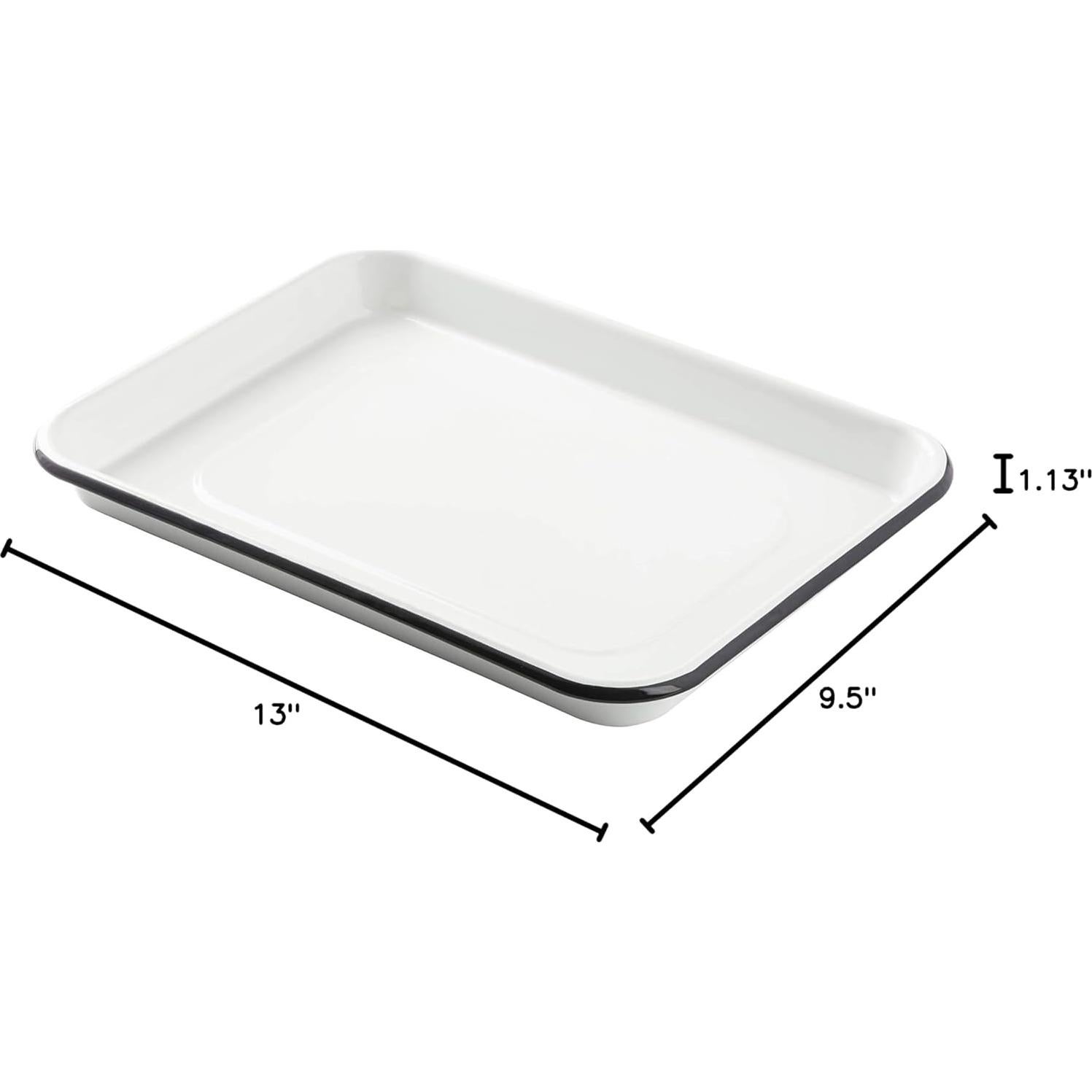 Sartén de Esmalte Blanco TableCraft 10347 33x24cm